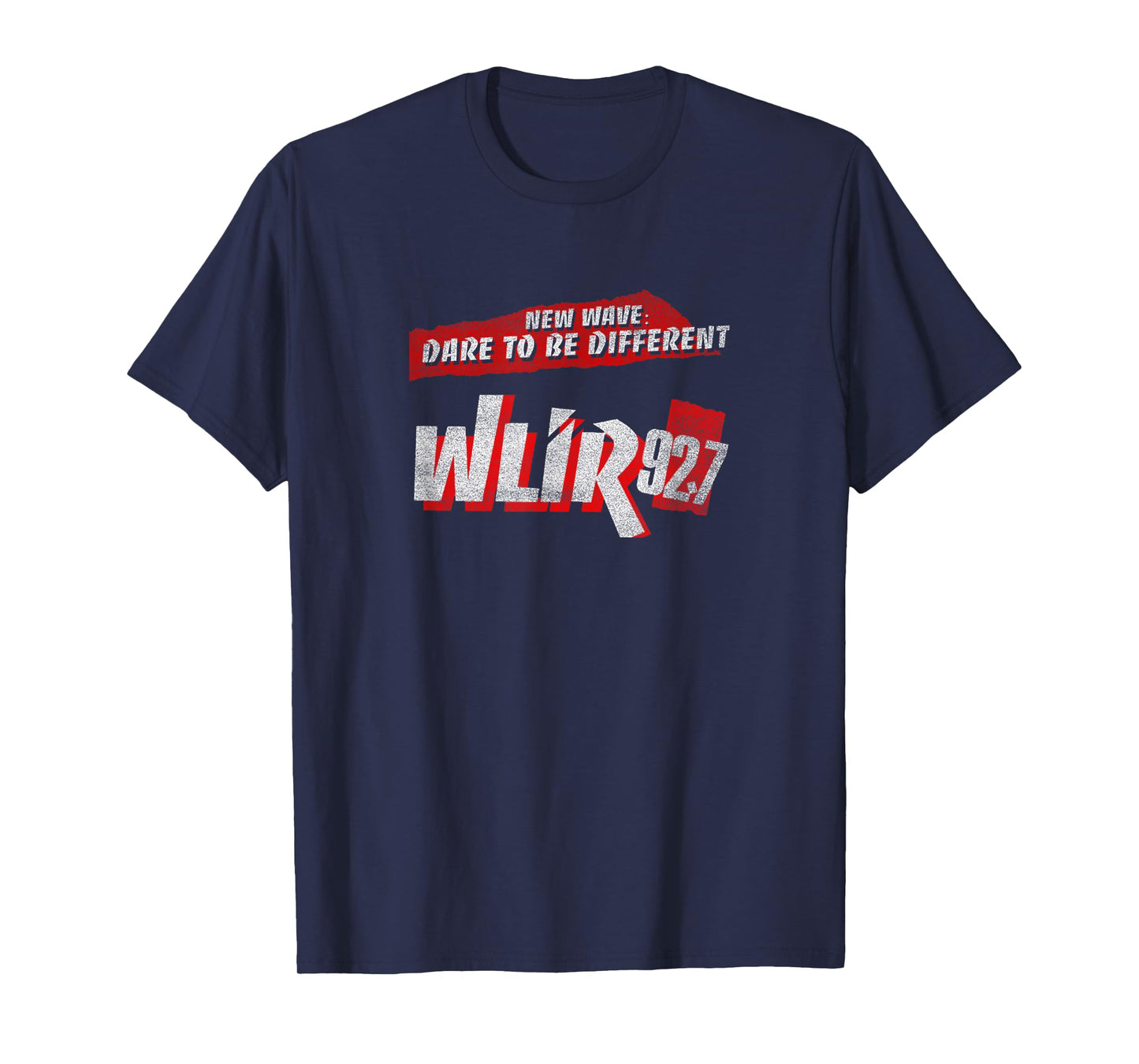 Vintage Radio 80s 90s Basic White Wlir Red Text Retro Music T-Shirt