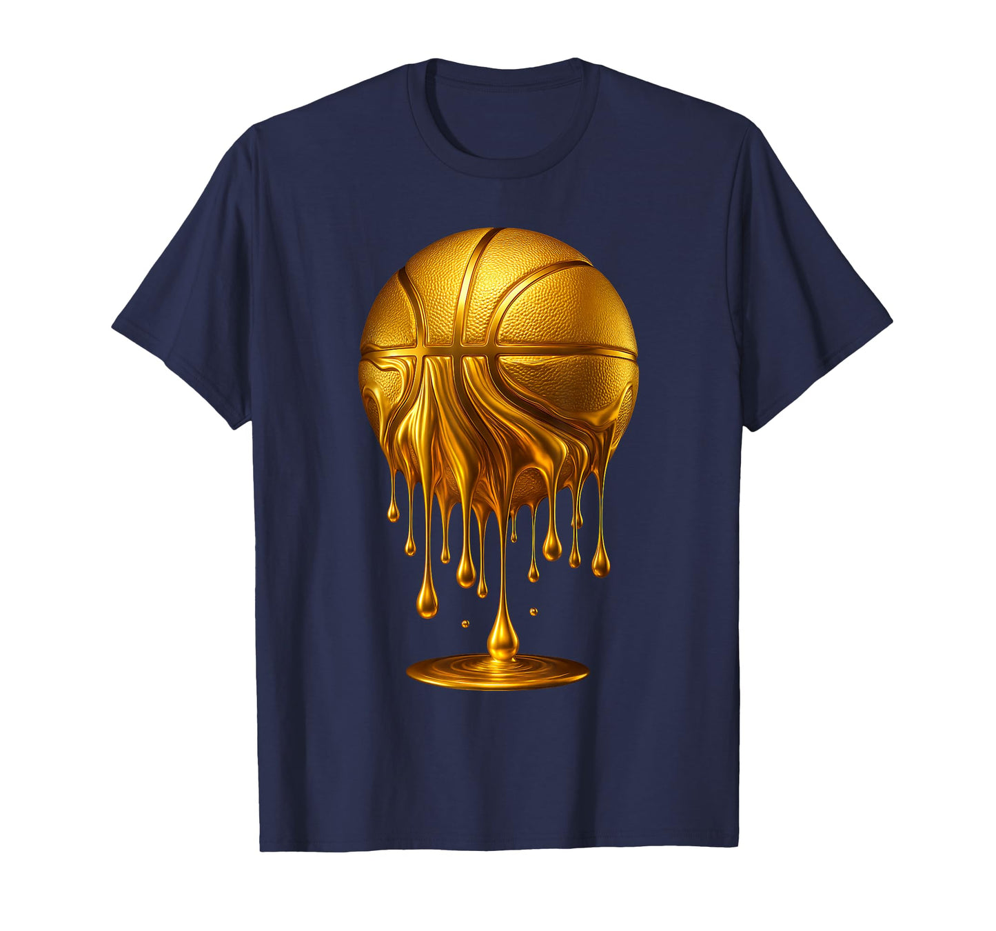 Dripping Gold Basketball Respect The Drip Basketball Hoop T-Shirt