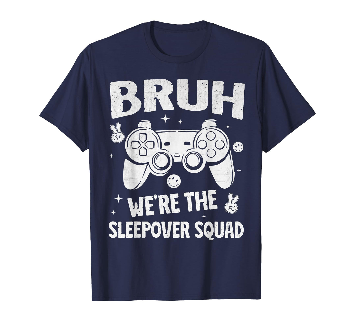 Gamer Sleepover Party For Boys Funny Bruh Slumber Party Game T-Shirt