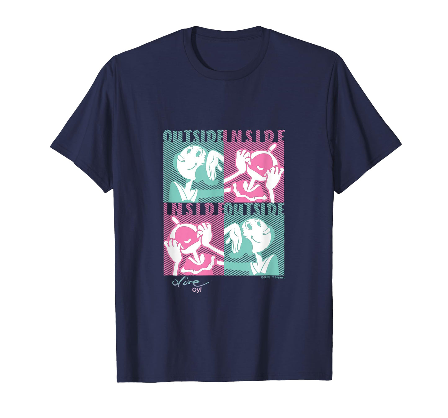 Olive Oyl's Express Yourself Collection "Outside Inside" Tee T-Shirt