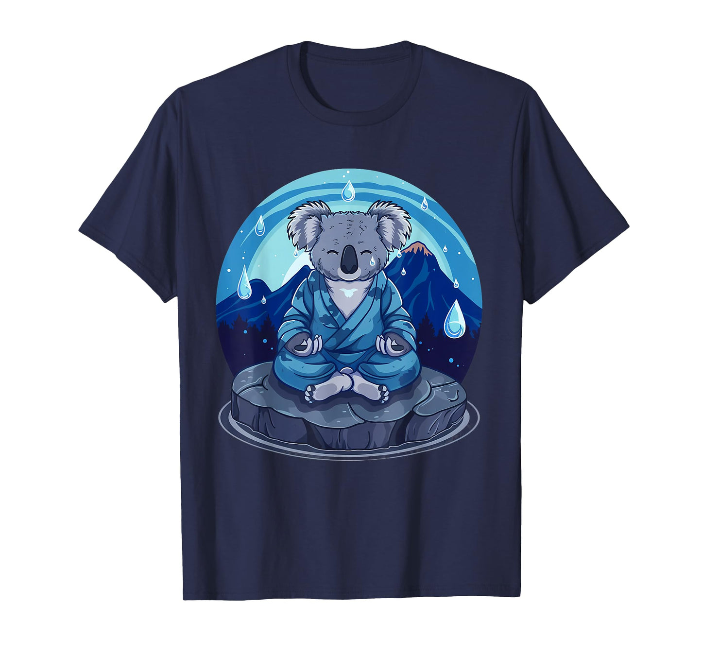 Koala Meditation Mountain Yoga Zen Buddha Buddhist Hindu T-Shirt