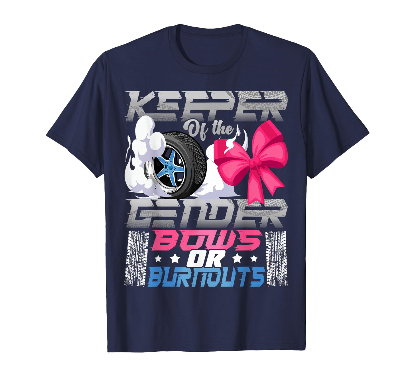 Keeper of the Gender Burnouts or Bows Gender Reveal Party T-Shirt
