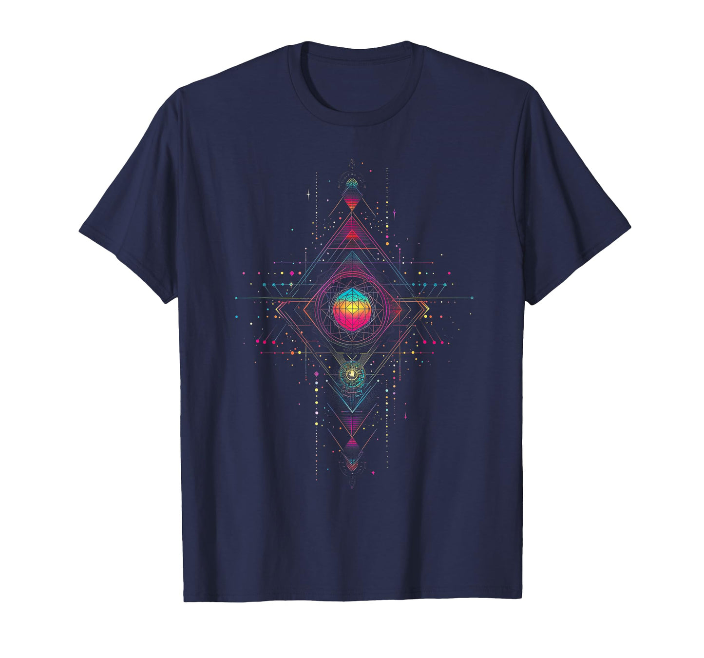 Sacred Geometry Metatron Cube Spiritual Yoga T-Shirt