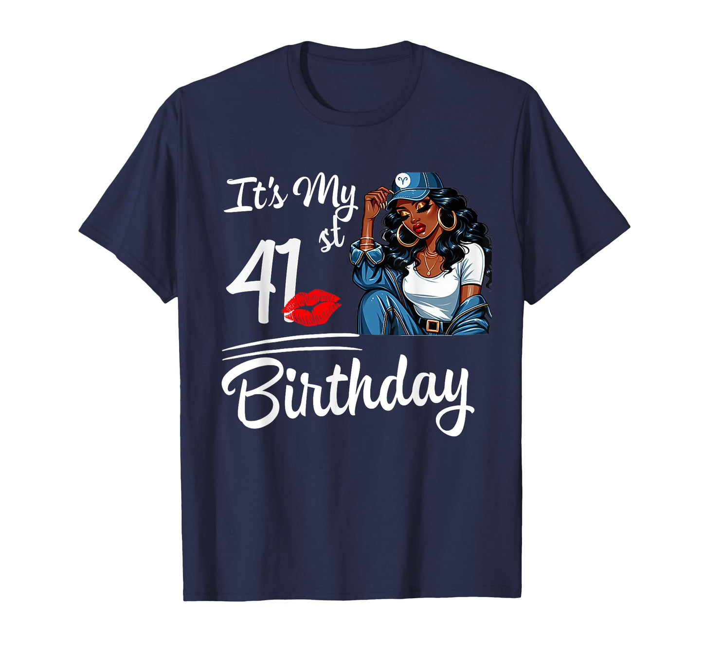 It's My 41st Birthday 41 Years Old Black Melanin Women Girl T-Shirt