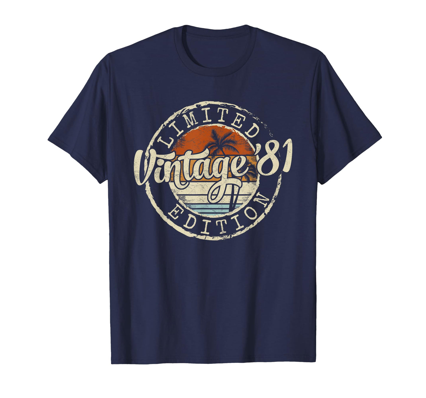 Vintage 1981 44th Birthday Gifts 44 Year Old For Men Women T-Shirt