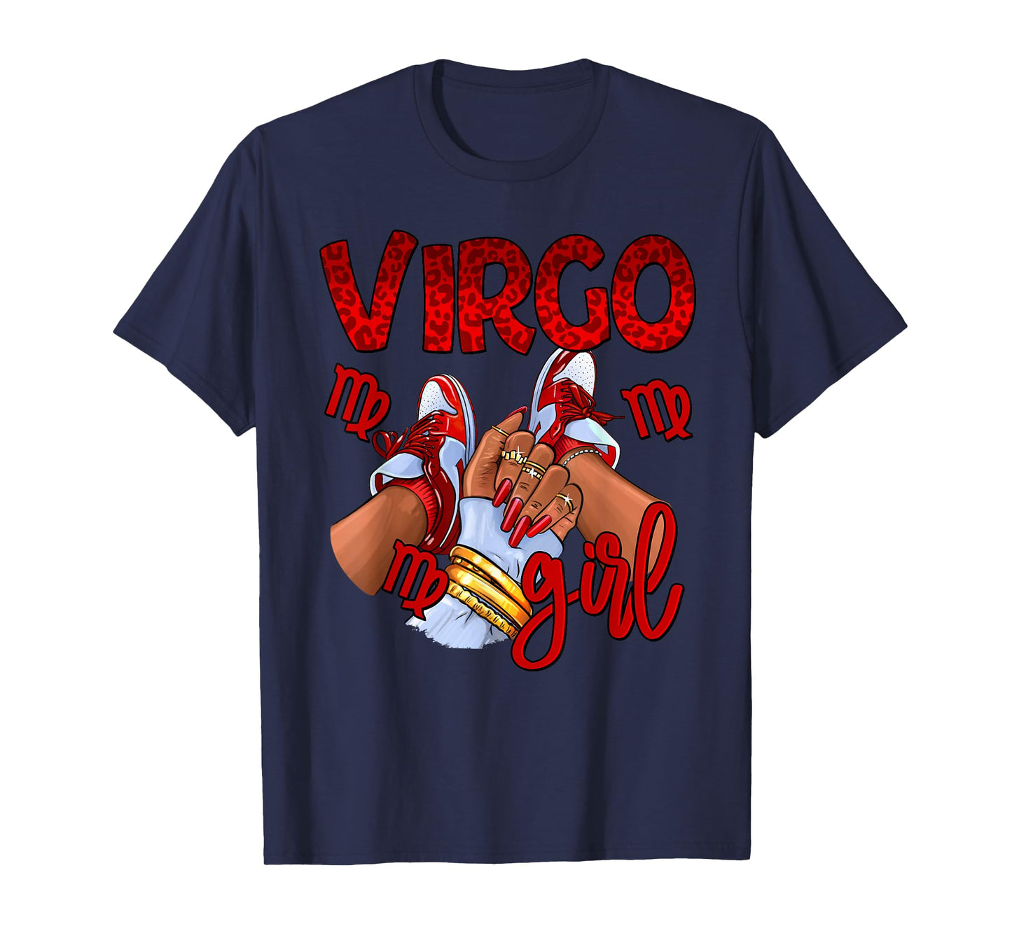 Virgo Girl Birthday Women Sneakers Zodiac Sign Bday T-Shirt