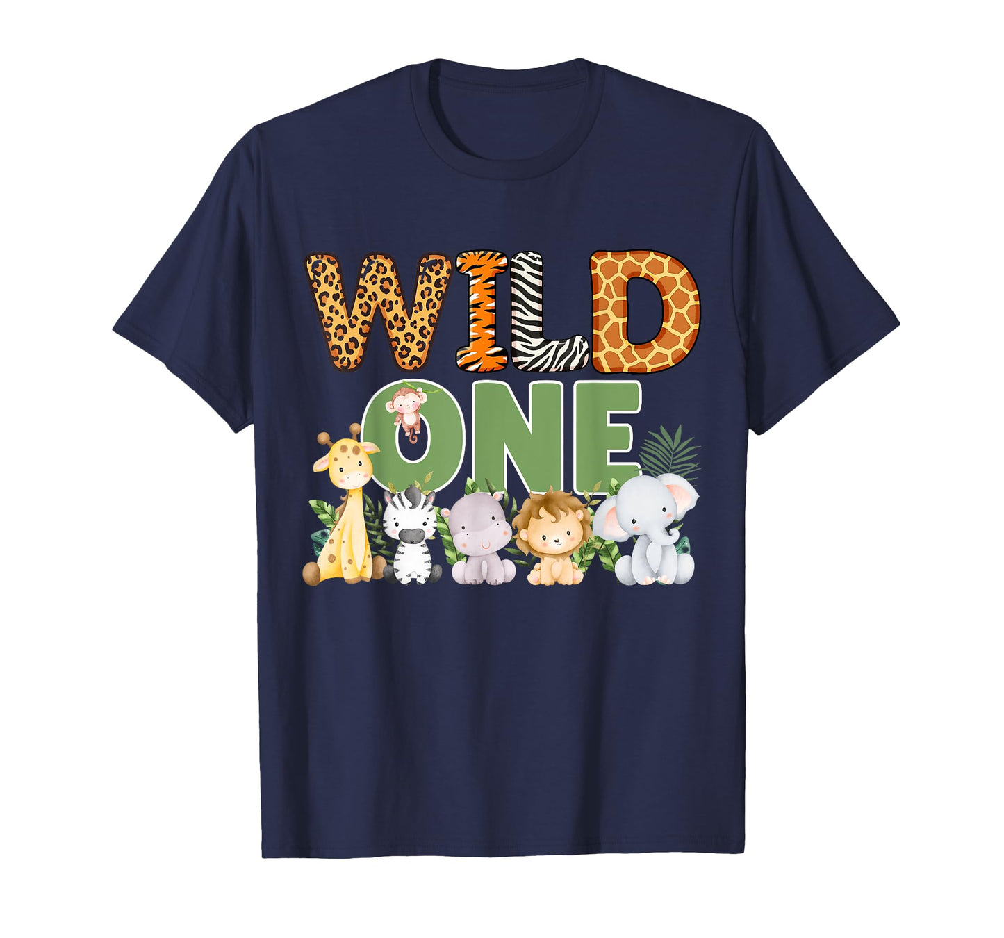 Wild One 1 Year Old 1st Birthday Safari Family Matching T-Shirt