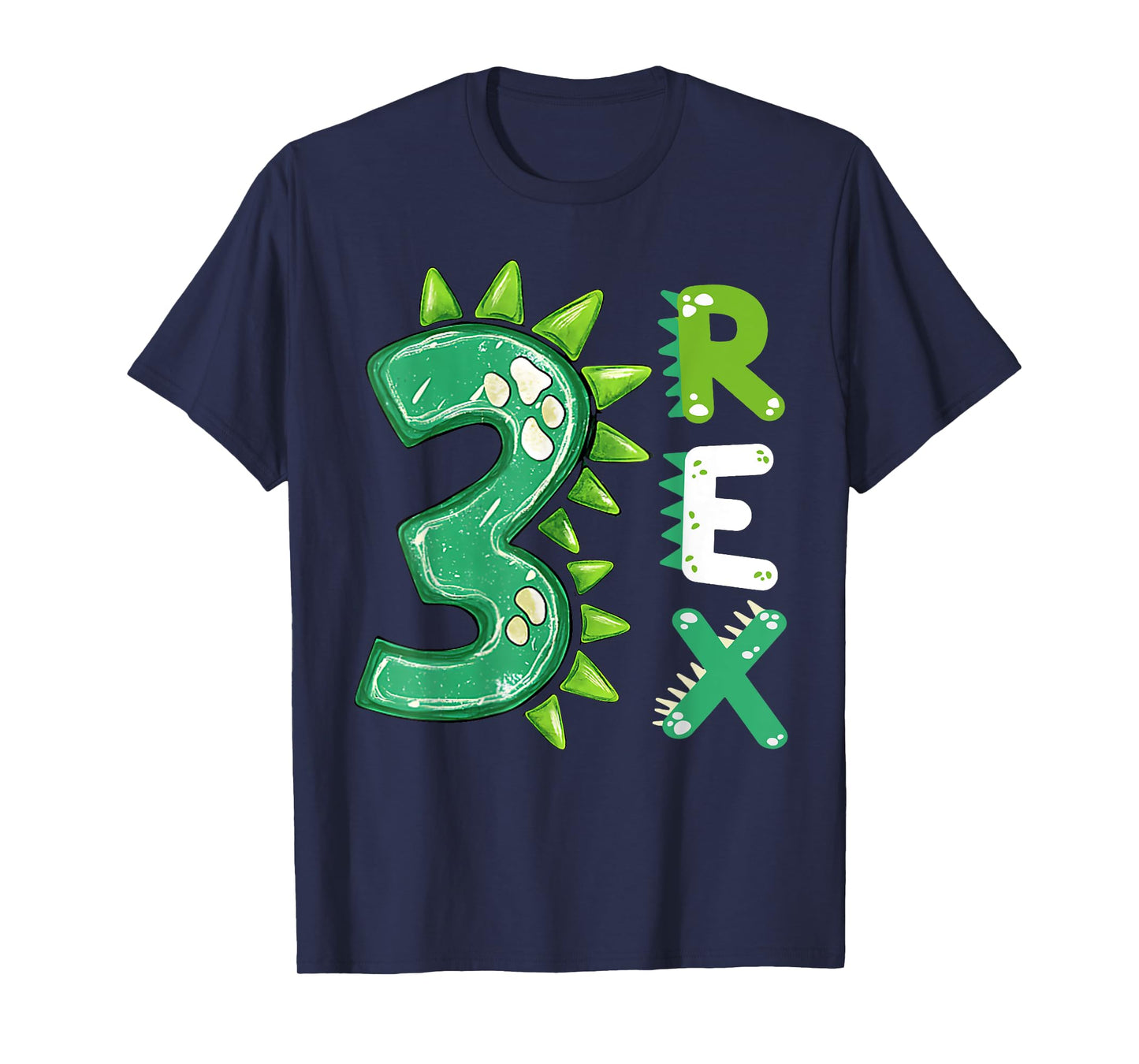 Three Rex 3rd Birthday Shirt Third Dinosaur 3 Year Old T-Shirt