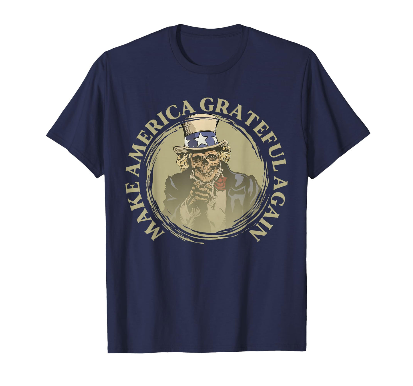 Vintage Design Uncle Sam Retro Make America Grateful Again T-Shirt