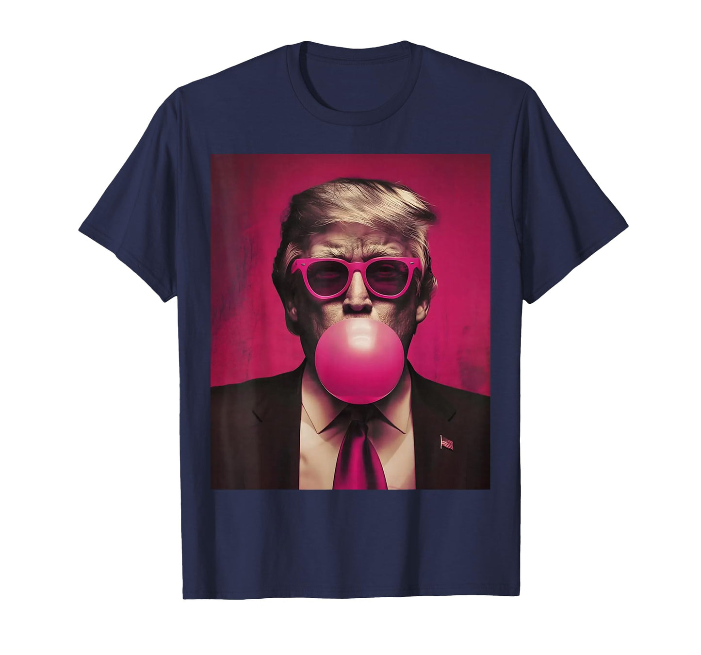 Trump Pink Bubblegum Trump Blowing Bubble Gum Vote Trump T-Shirt