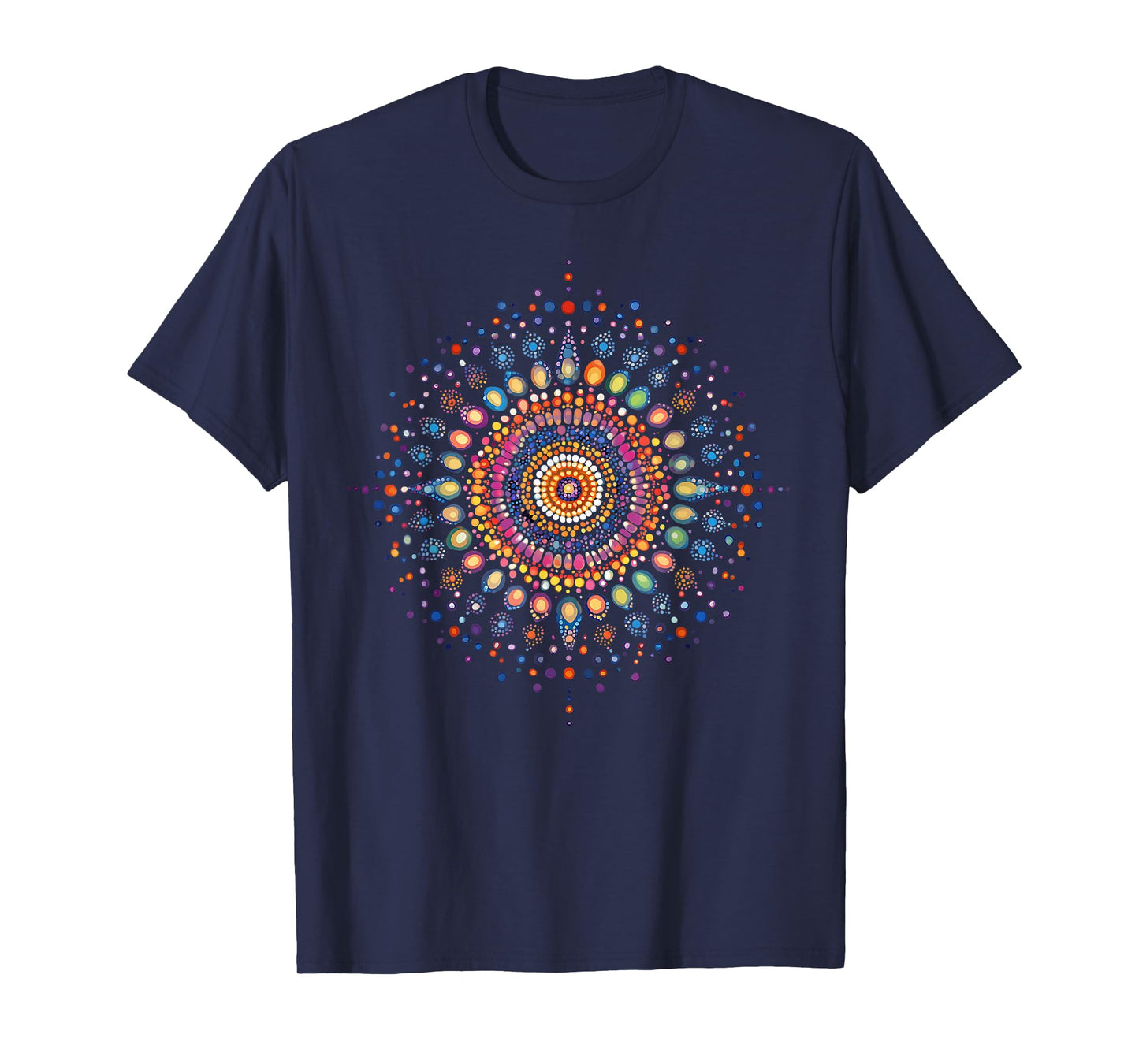 Radiant Mandala 2024 Intricate Dot Art Design T-Shirt
