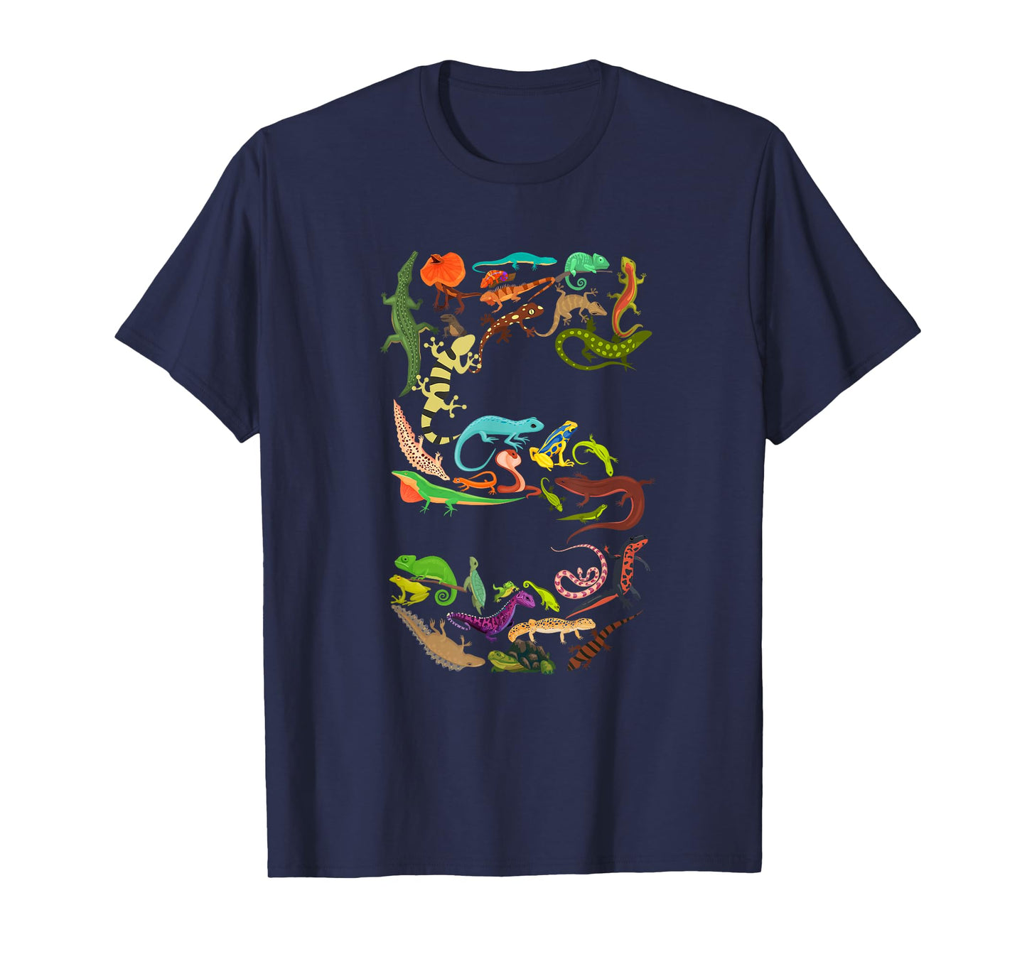 Kids 5th Birthday Reptiles Lizards Themed 5 Year Old Boys T-Shirt