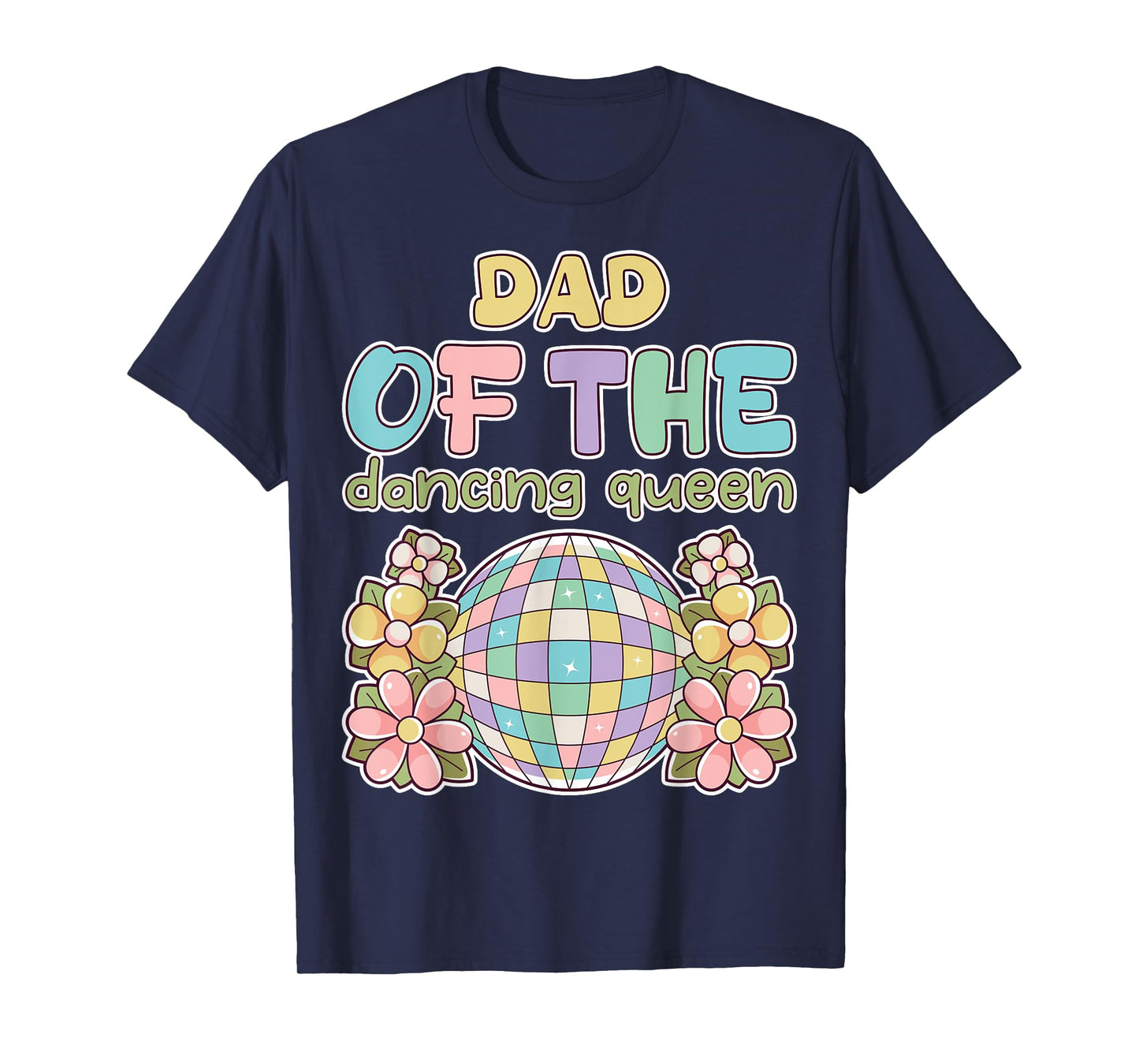 Dad of the Dance Queen Retro 17th Birthday Family Party T-Shirt