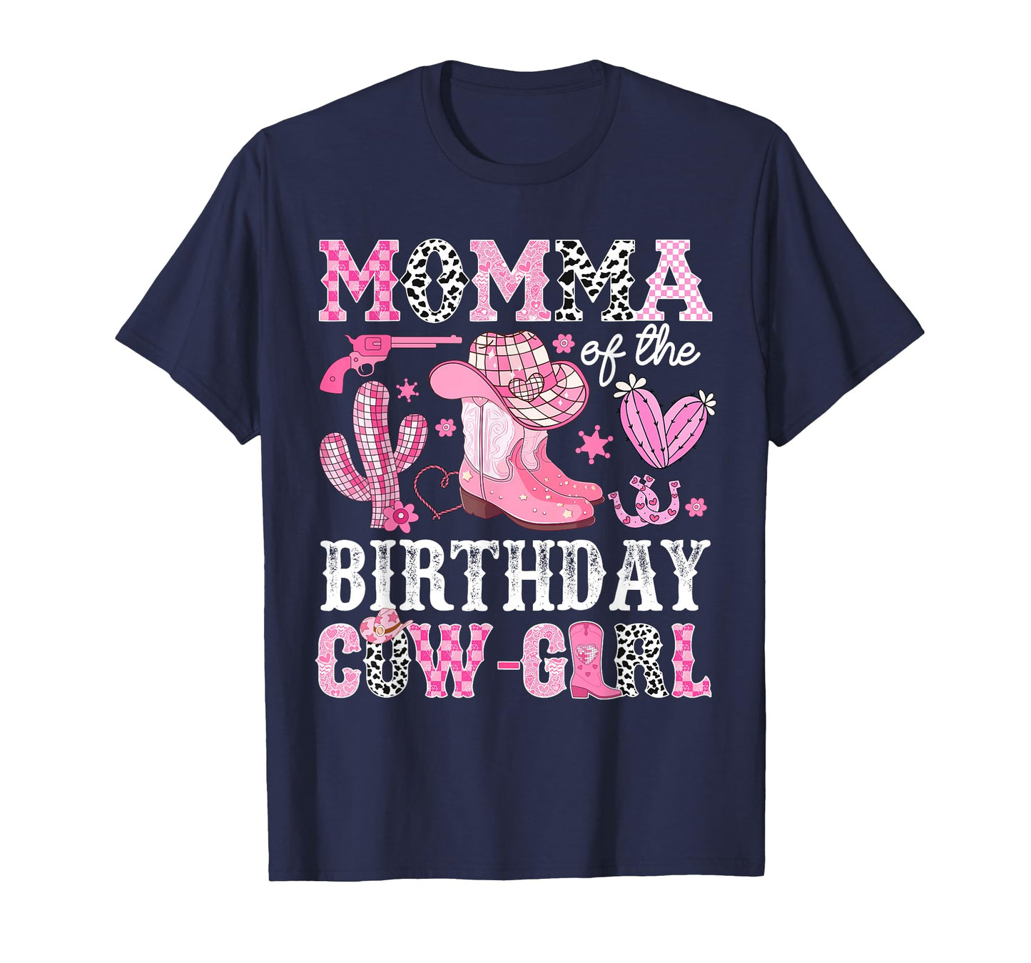 Momma Of The Birthday Cow-Girl Rodeo Cowgirl Bday T-Shirt