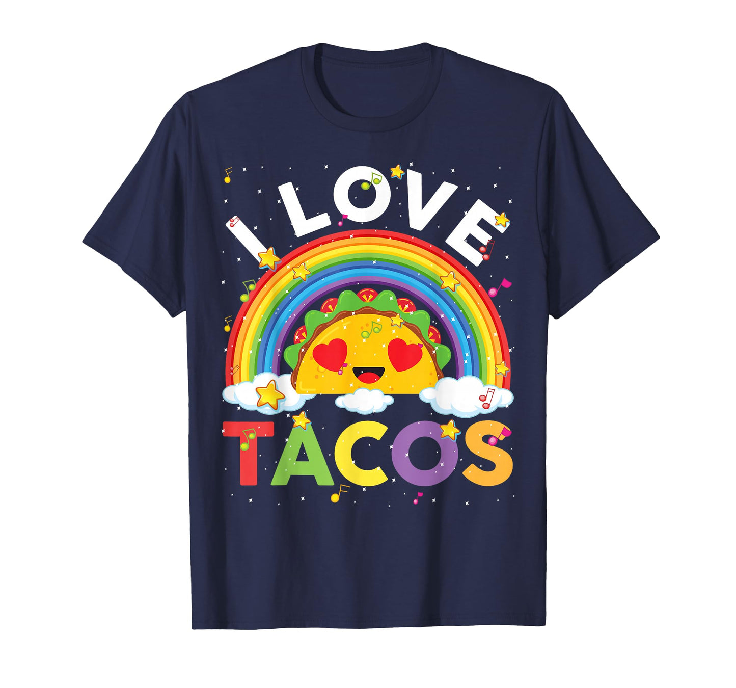 Kids Taco-Shirt Toddler Boys Girls I Love Tacos Cute Rainbow T-Shirt