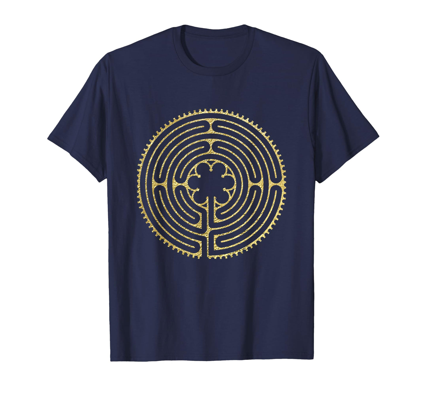Labyrinth Ancient Chartres Maze Yoga Design T-Shirt