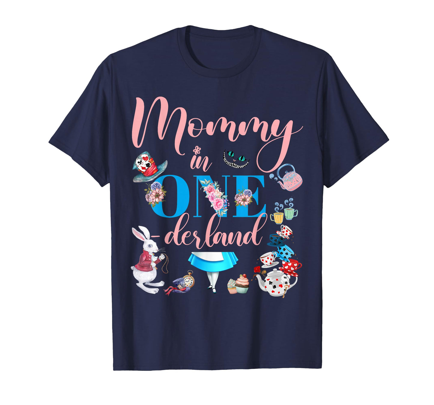Alice in ONEderland Family Mommy Of The Birthday Girl T-Shirt