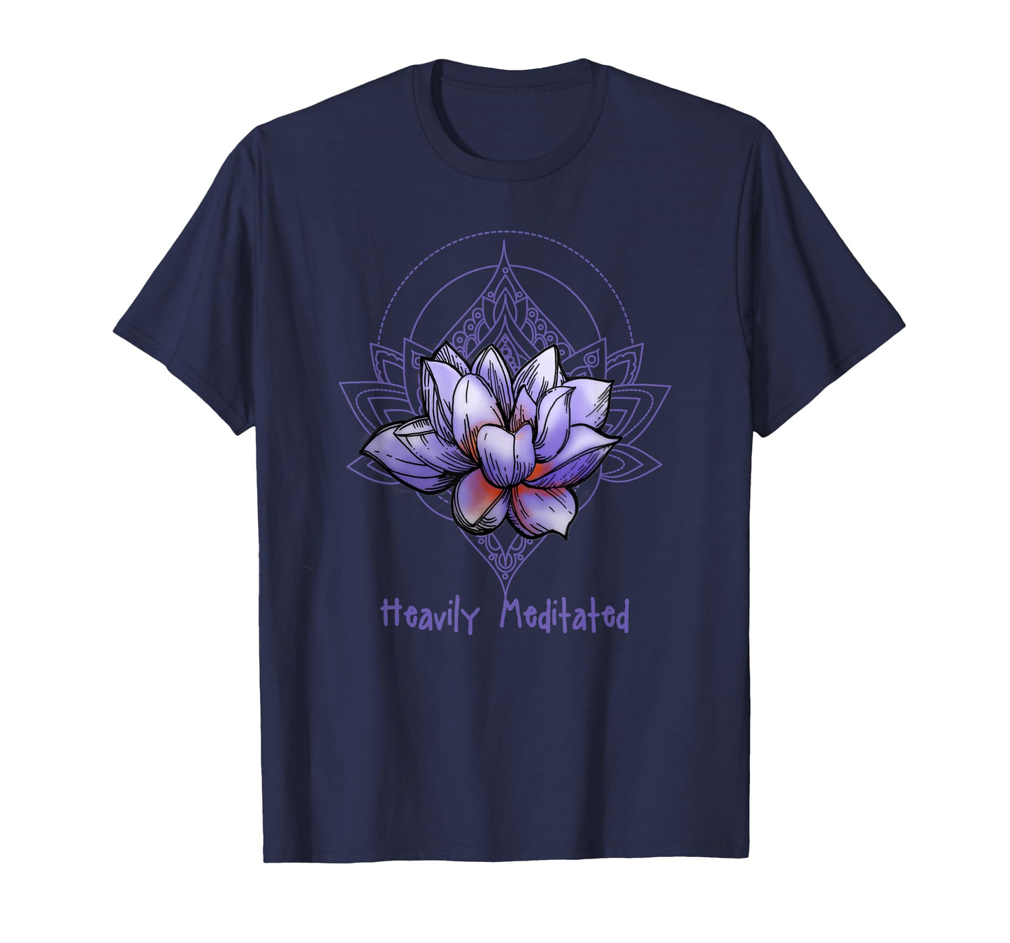 funny Heavily Meditated yoga shirt, mindfulness