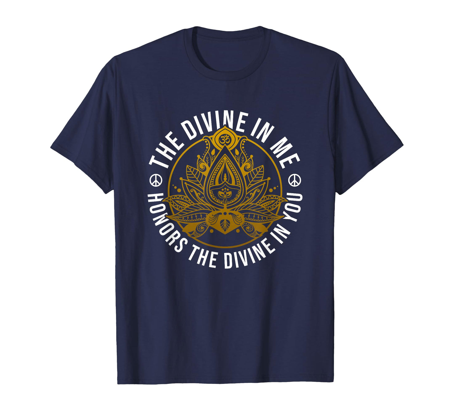 The Divine In Me Positive Message Spiritual Yoga Meditation T-Shirt