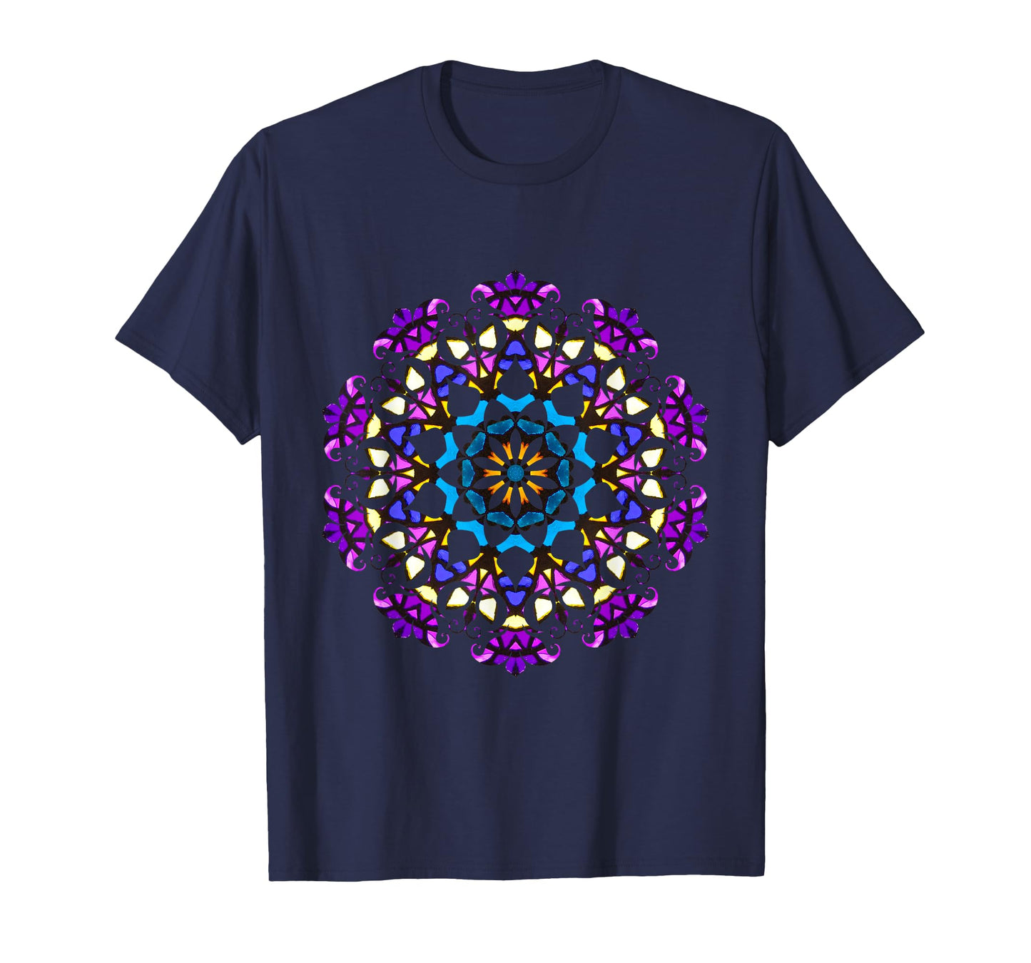 Sacred Geometry Mandala Reiki Yoga Stained Glass Shirt T-Shirt