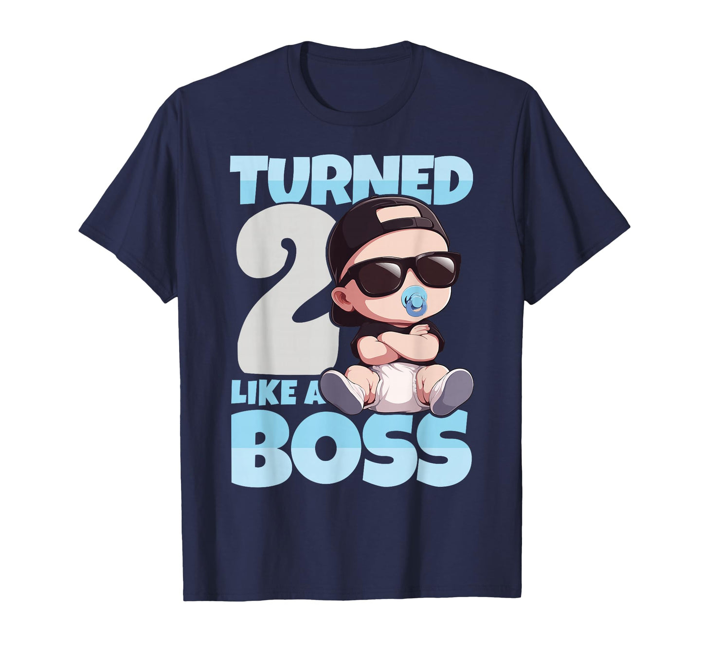 Baby 2nd Birthday Boy Girl 2 Years Like a Boss Kids T-Shirt