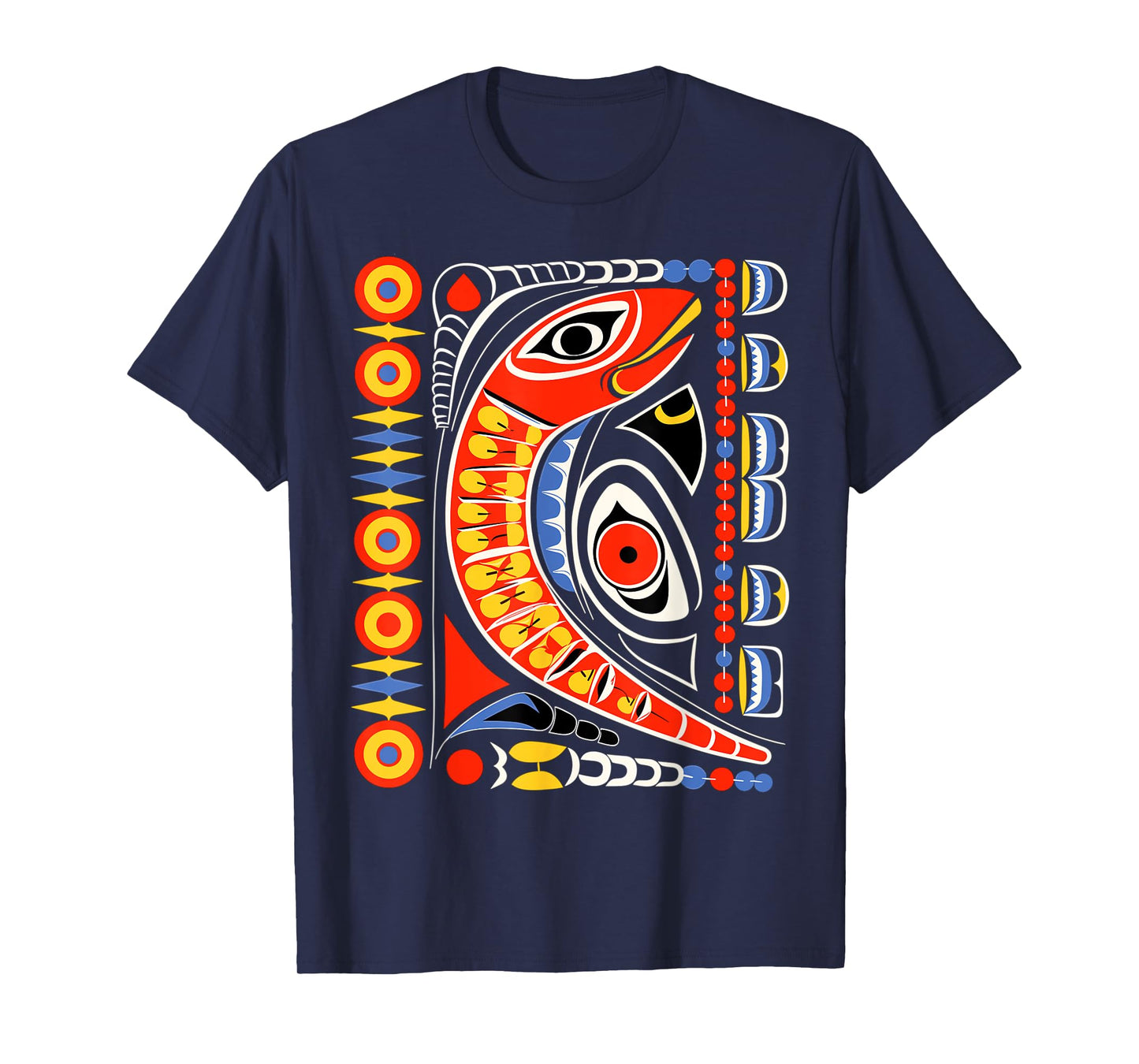 Salmon in Native American Salish Coast Style T-Shirt