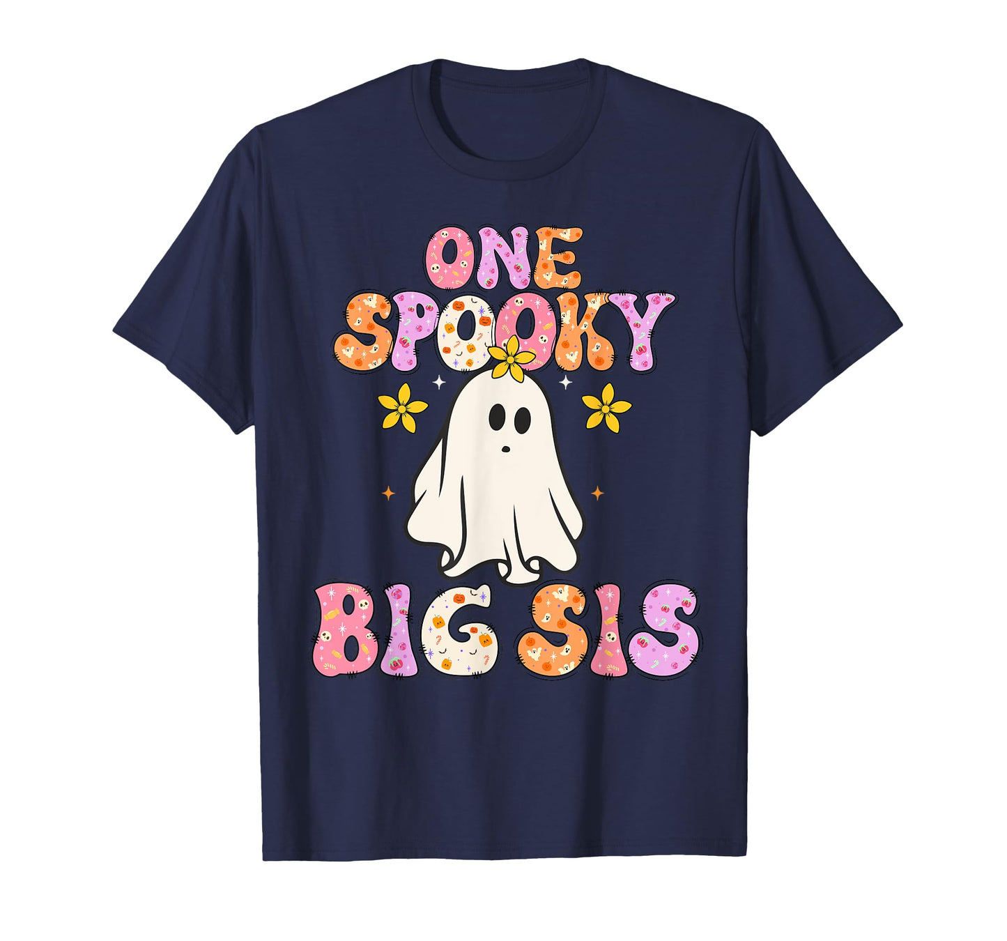 Big Sister Halloween One Spooky Big sister Announcement T-Shirt