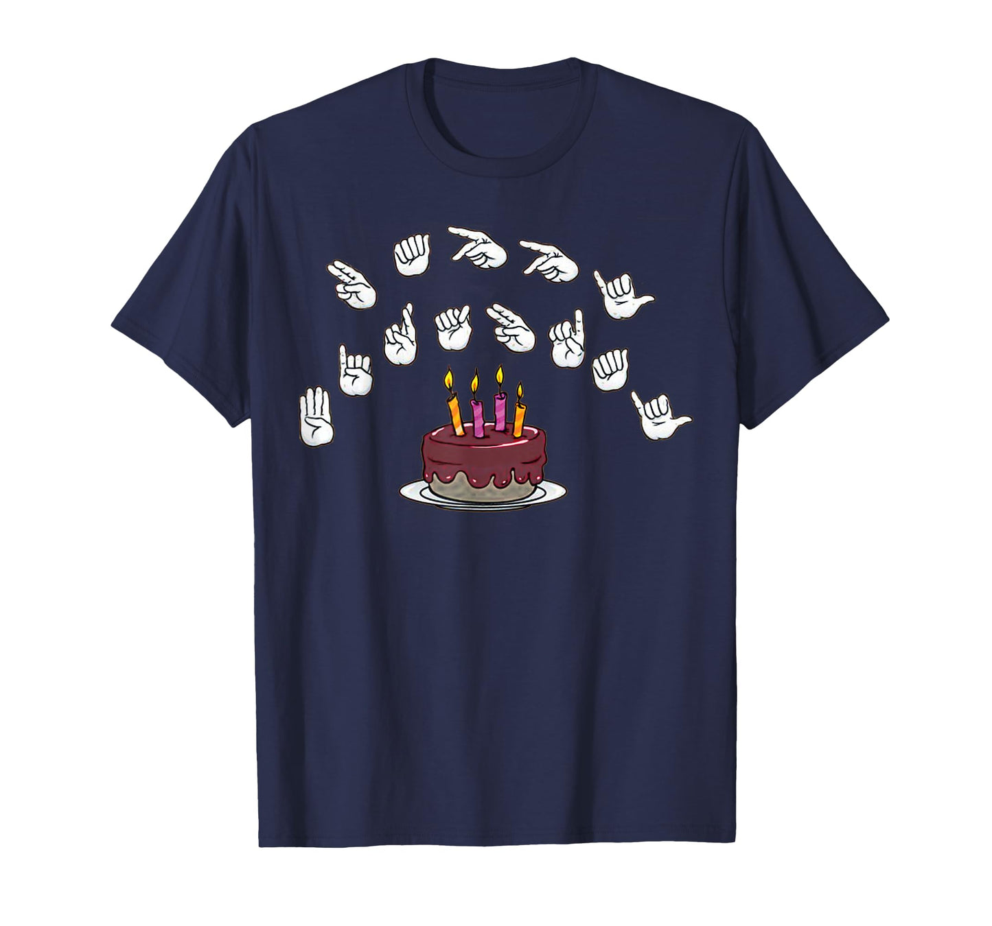 Happy Birthday alphabet Hands American Sign Language Asl T-Shirt