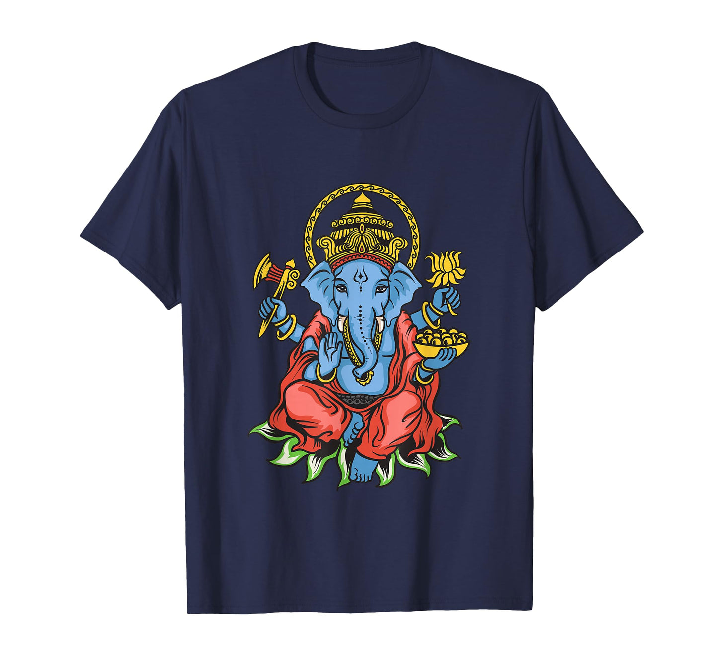 Spiritual Hindu God Ganesha Meditation Yoga T-Shirt