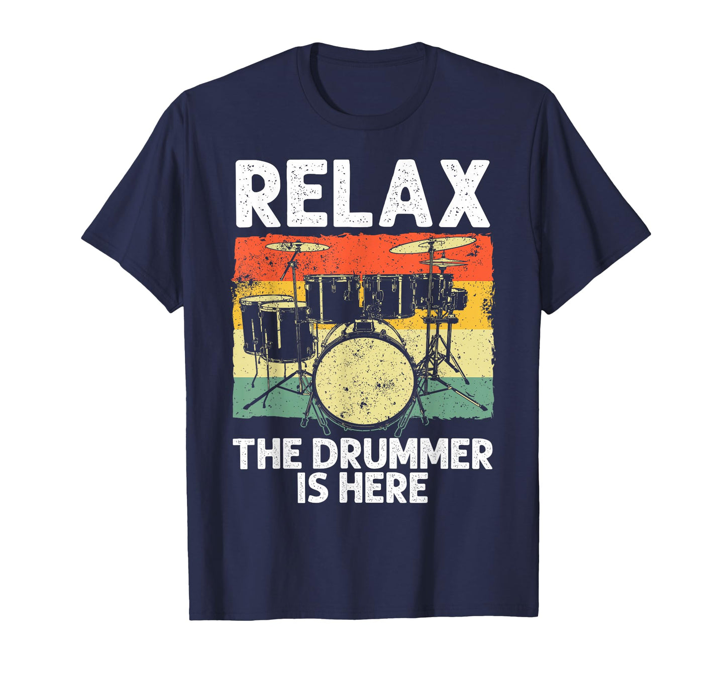Funny Drumming Art for Men Women Drumline Drum Set Drummer T-Shirt