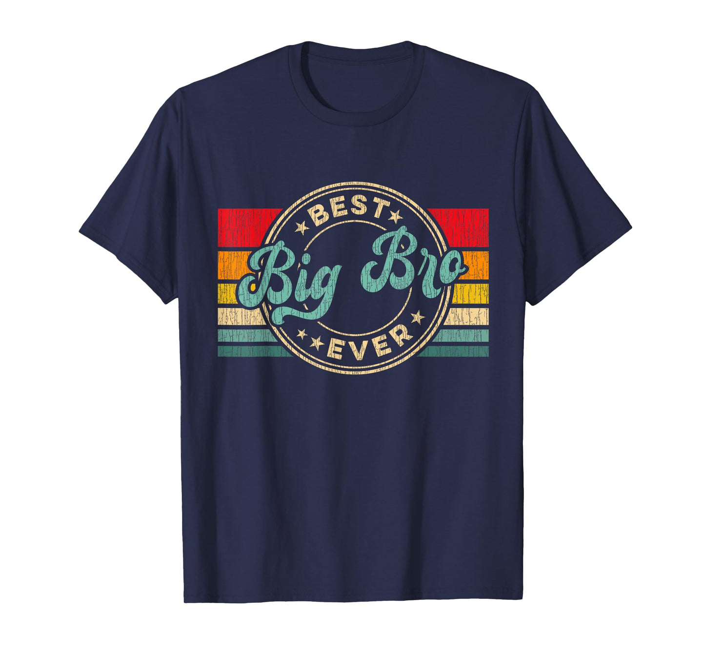 Best Big Brother Ever Vintage Retro Big Brother Gift Idea T-Shirt