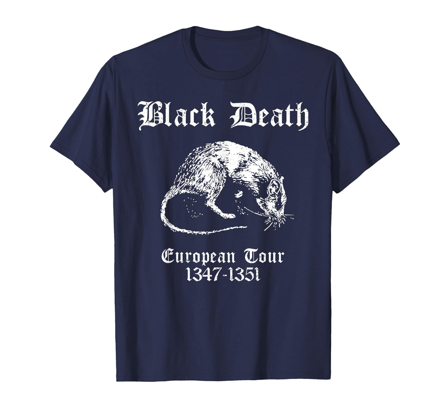 Retro Black Death European Tour Plague Rat Medieval History T-Shirt