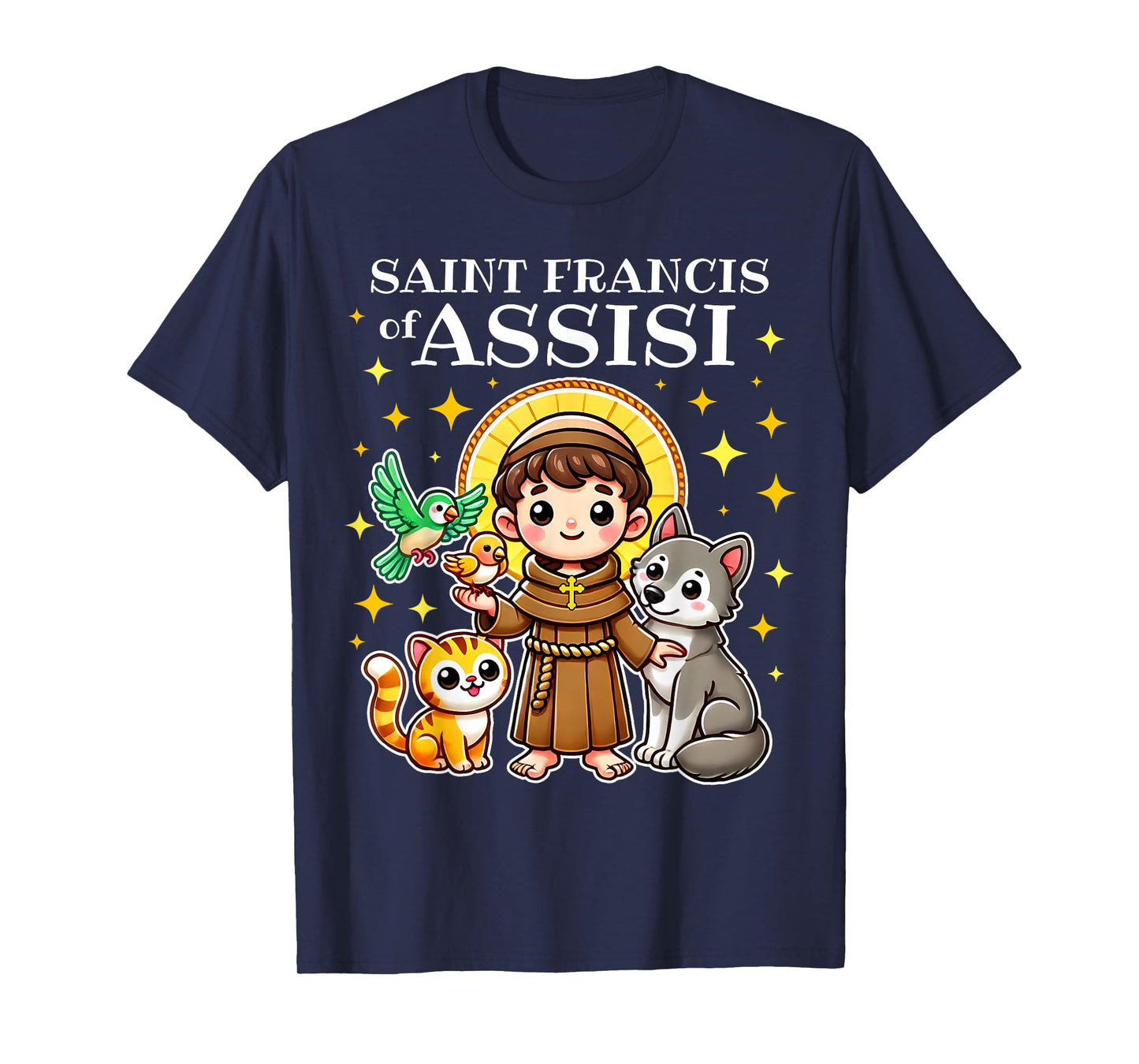 Saint Francis of Assisi Saint of Animals Catholic for kids T-Shirt