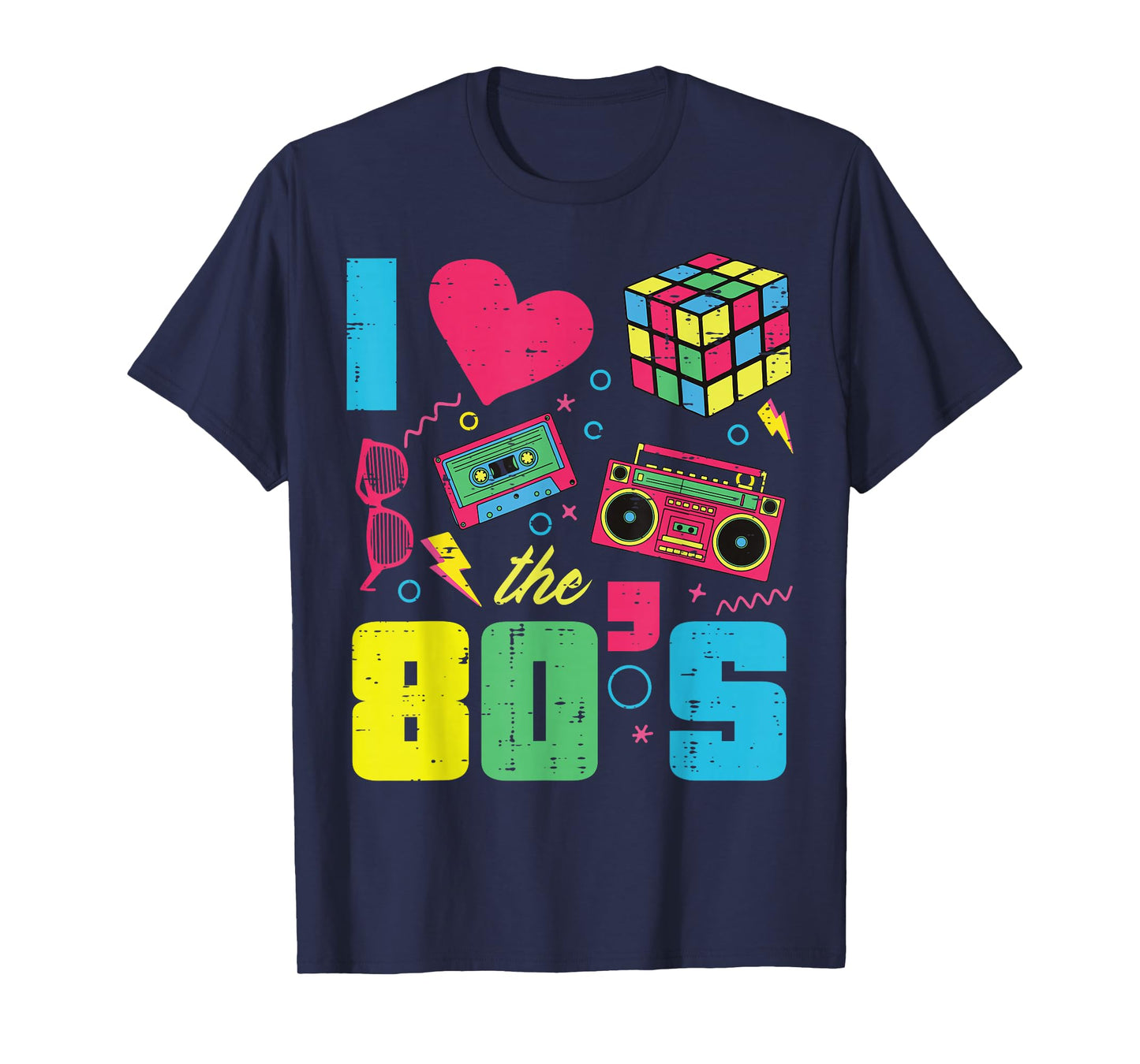 I Love Heart The 80s Retro Throwback Vibes Women Men Kids T-Shirt