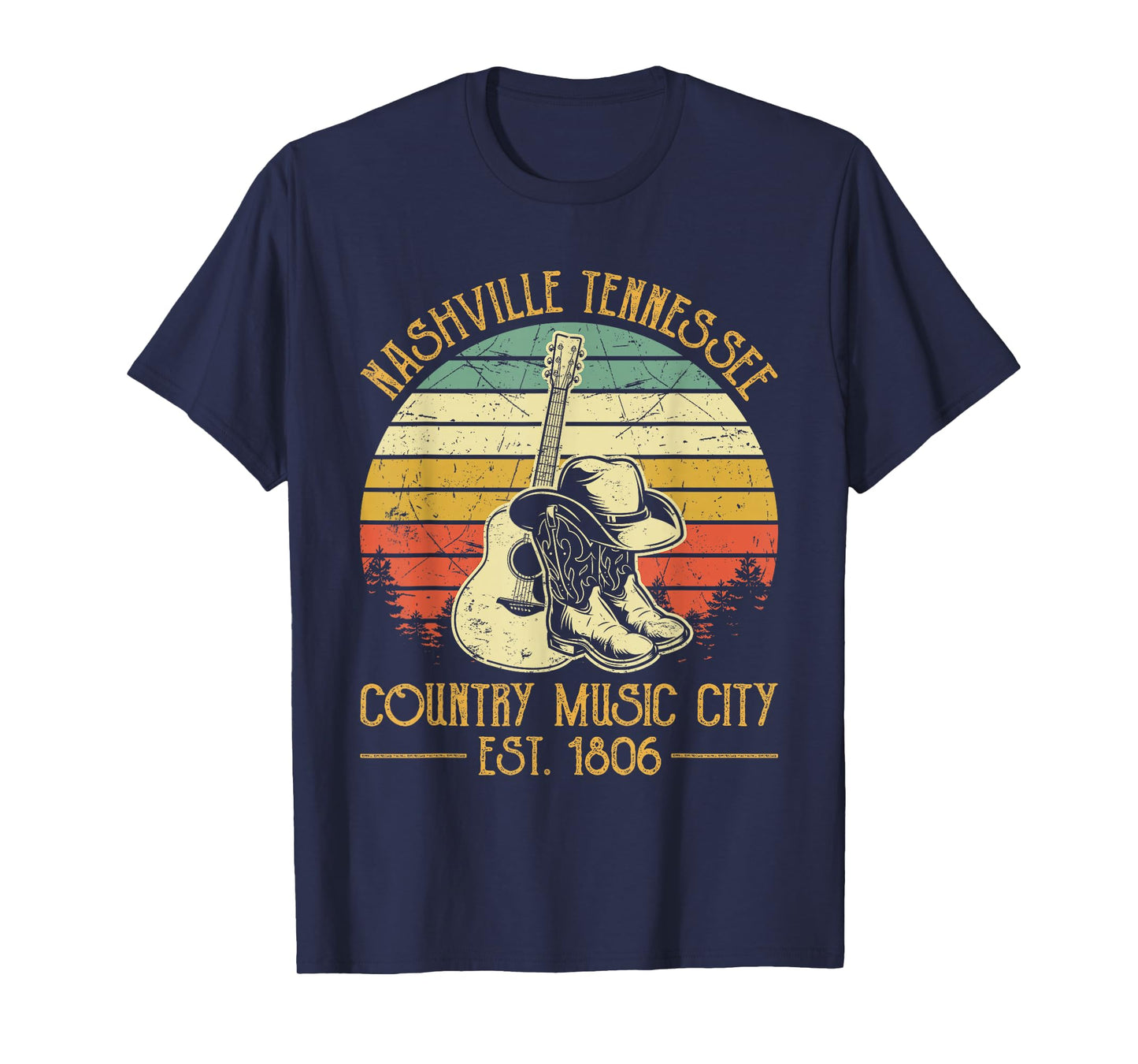 Guitar Guitarist Nashville Tennessee Country Music City T-Shirt