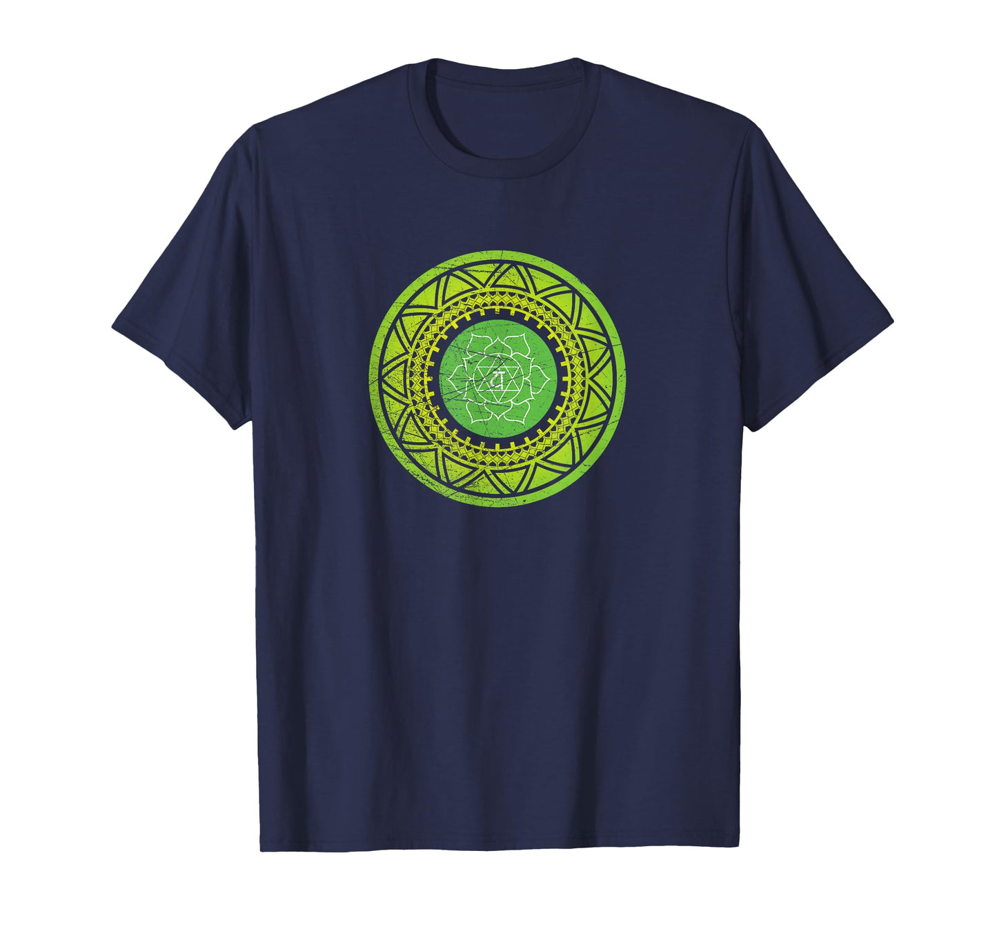 Sacred Geometry Heart Chakra Anahata Yoga Meditation Goa Psy T-Shirt