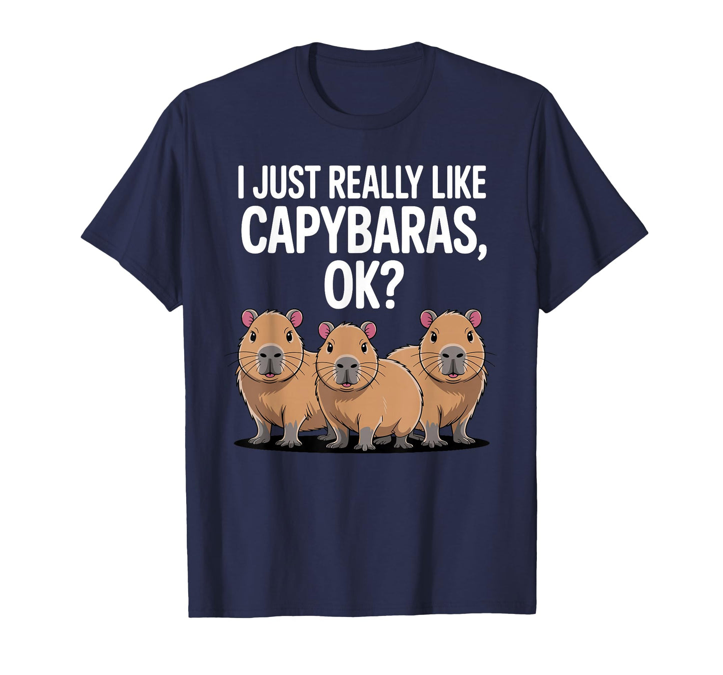 Cool Capybara Art for Men Women Kids Rodent Capybara Lover T-Shirt
