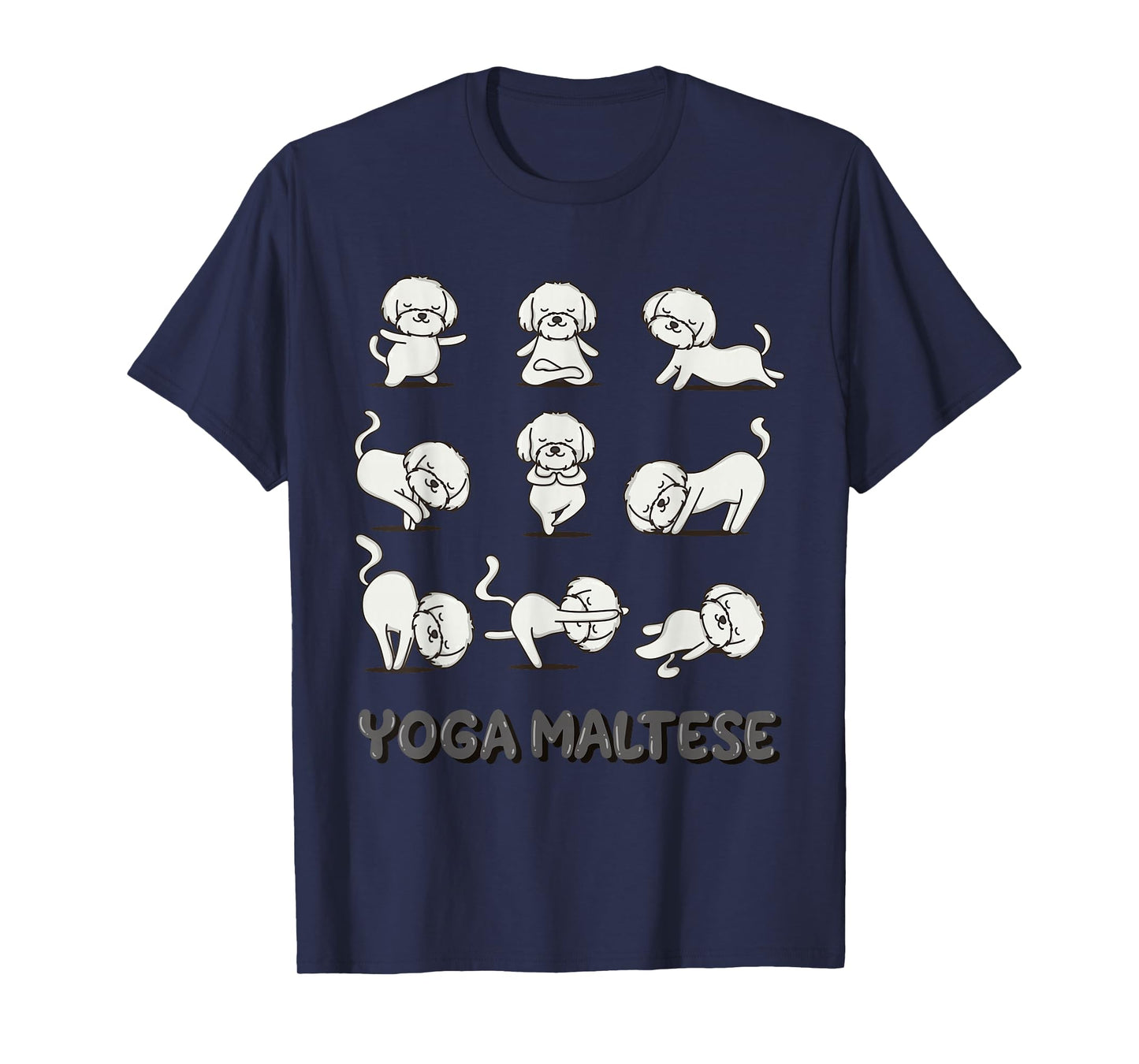Maltese Yoga Shirt Maltese Yoga Pose Meditation T-Shirt