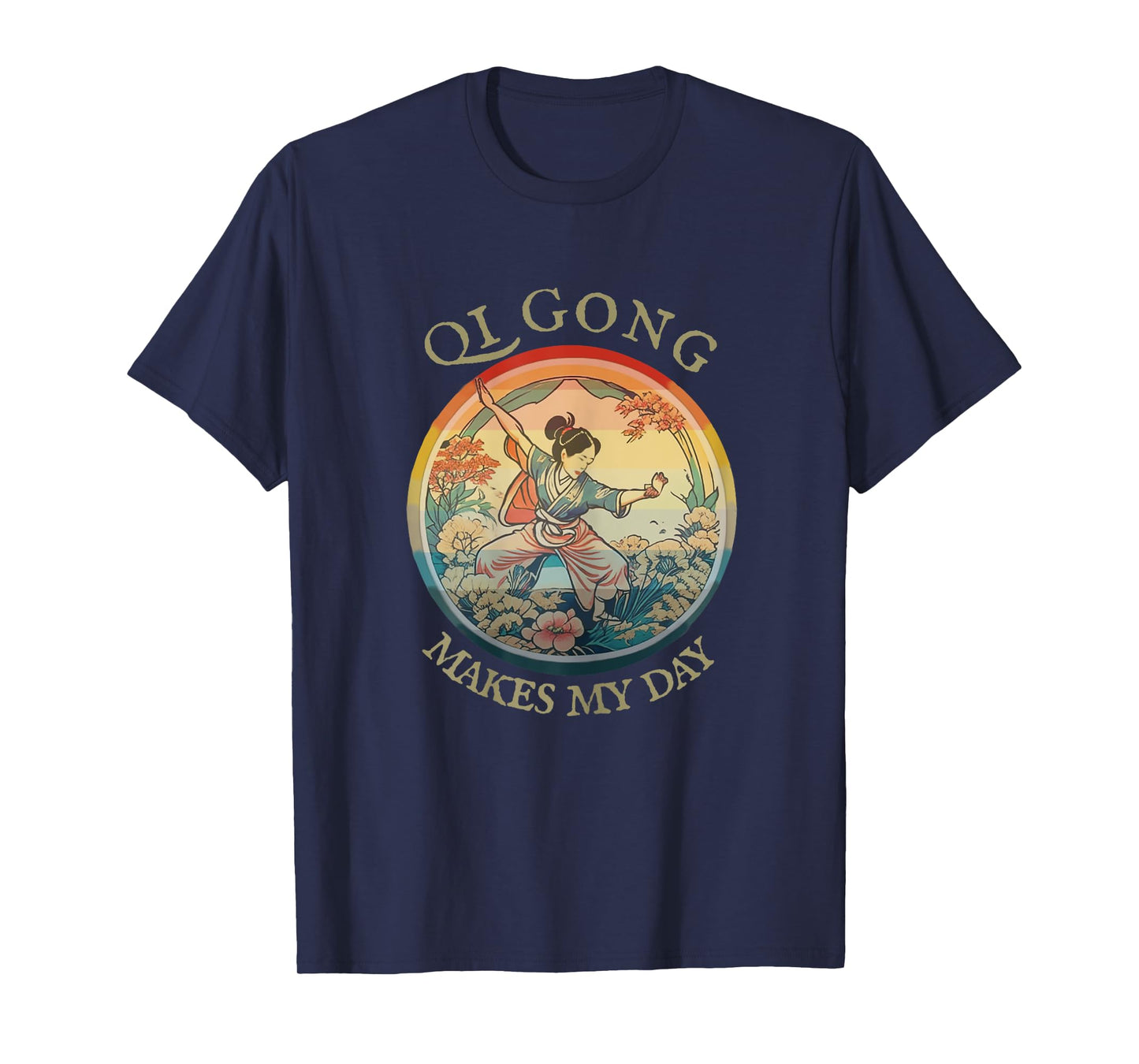 Women Qi Gong, Vintage historic Retro drawing, Harmony Flow T-Shirt