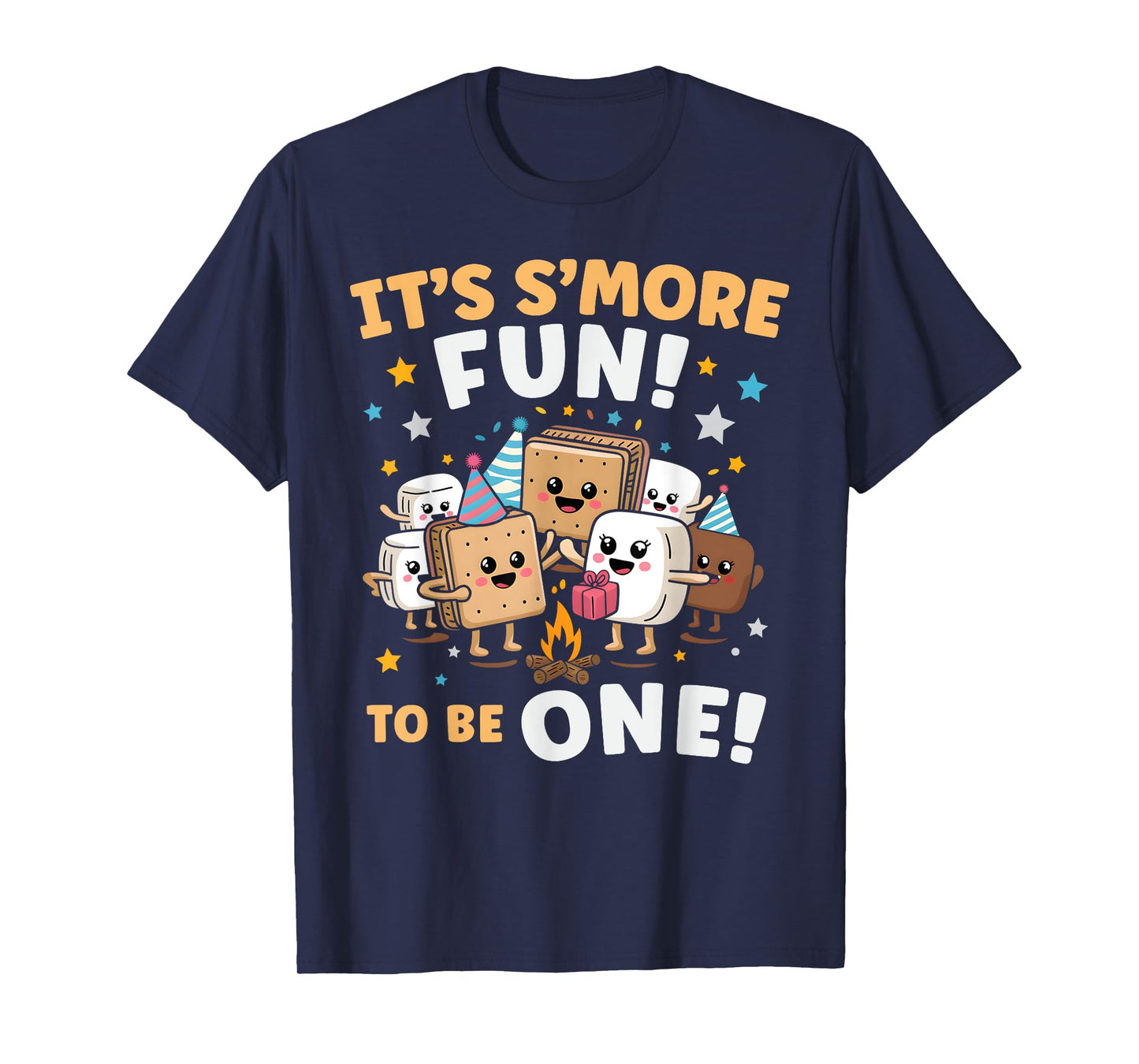 Birthday Campfire Marshmallow It's S'more Fun Being One 1st T-Shirt