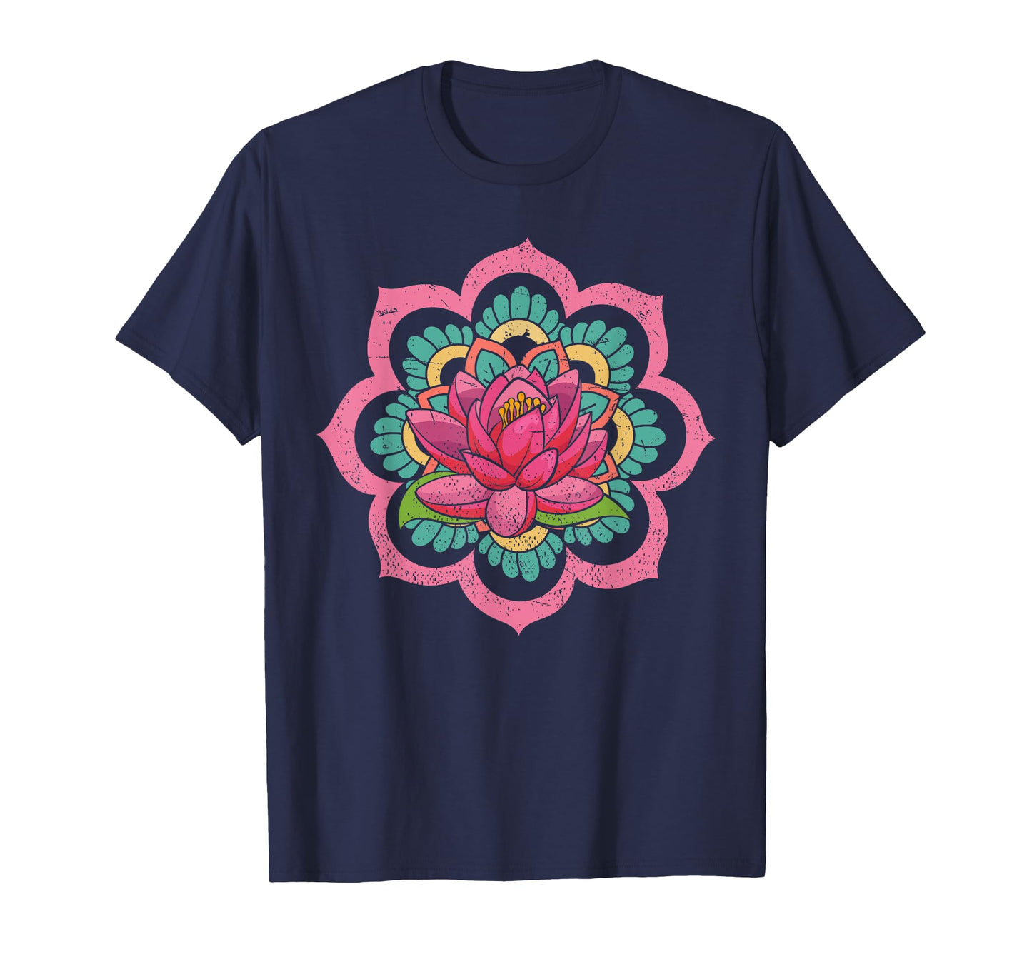 Spiritual Yoga Boho Flower Blossom Pilates Lotus Mandala T-Shirt