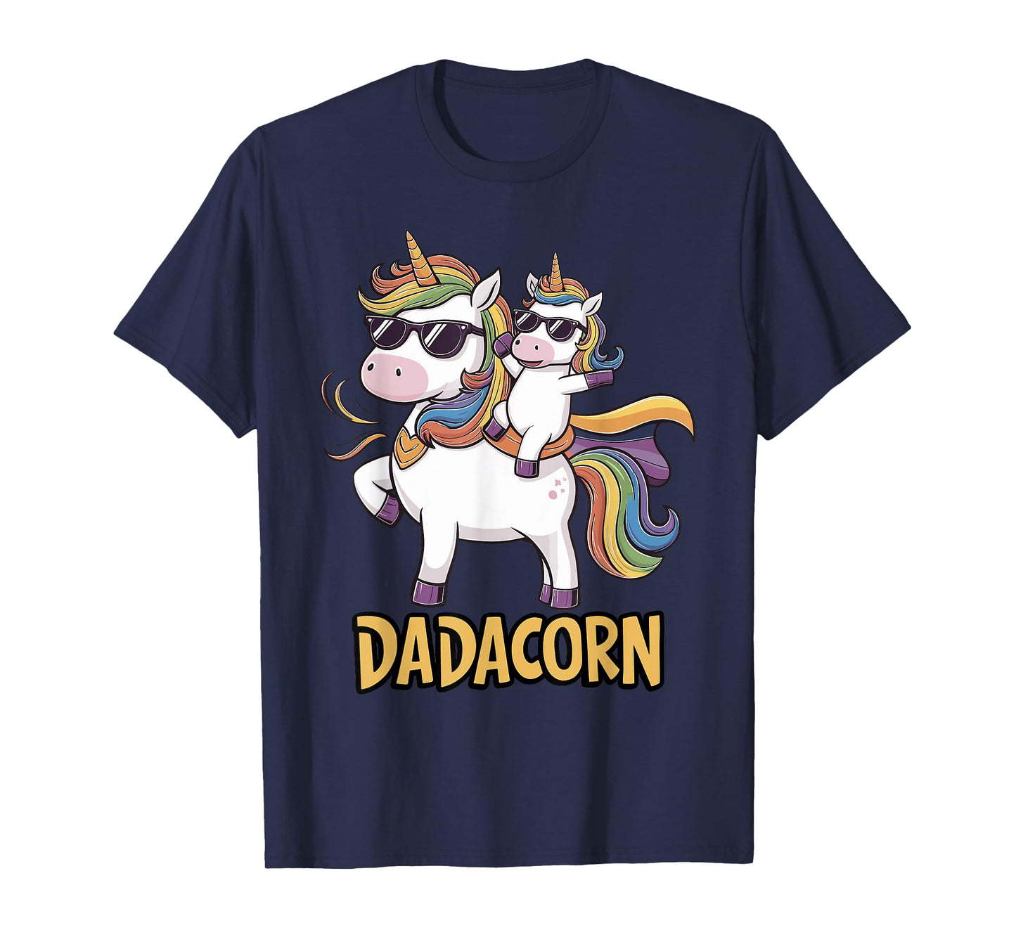 Dadacorn Unicorn Dad and Kid - Best Father's Day Funny T-Shirt