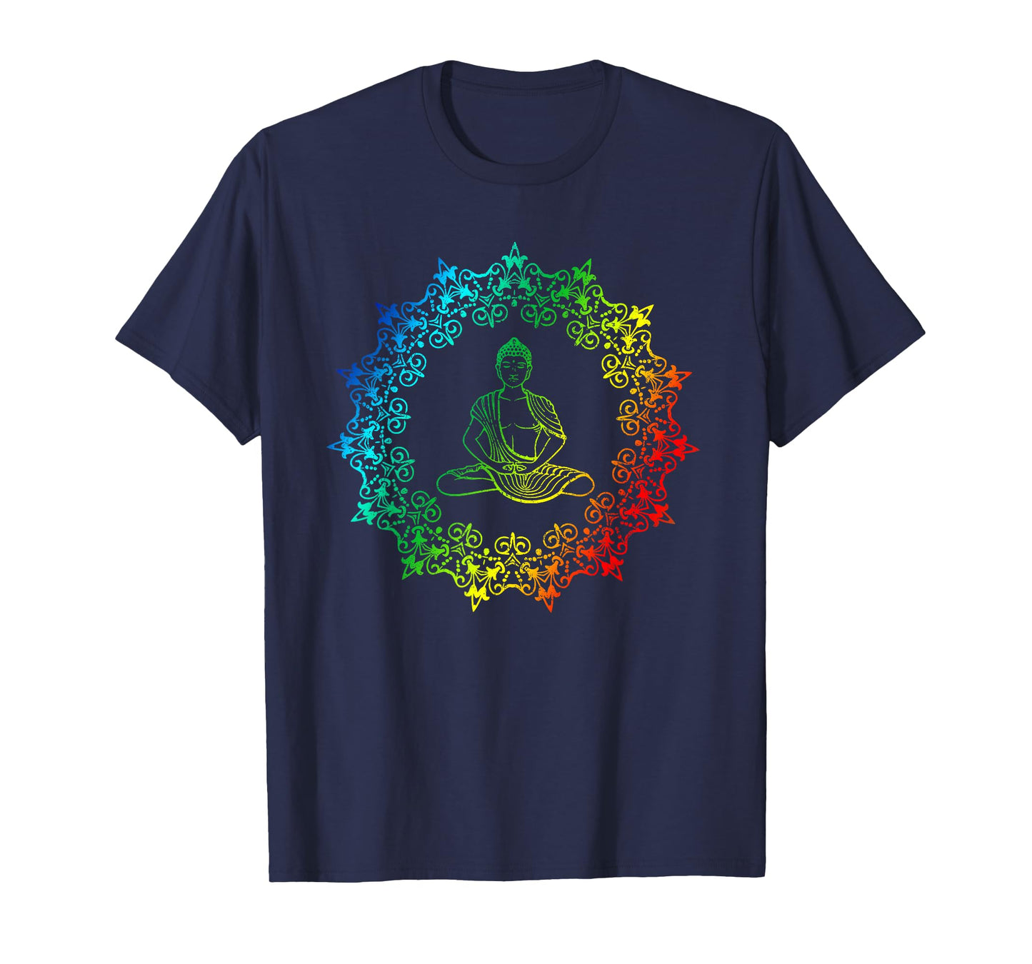 Buddha Rainbow T-Shirt Meditation Yoga LGBT Gay Pride Shirt T-Shirt