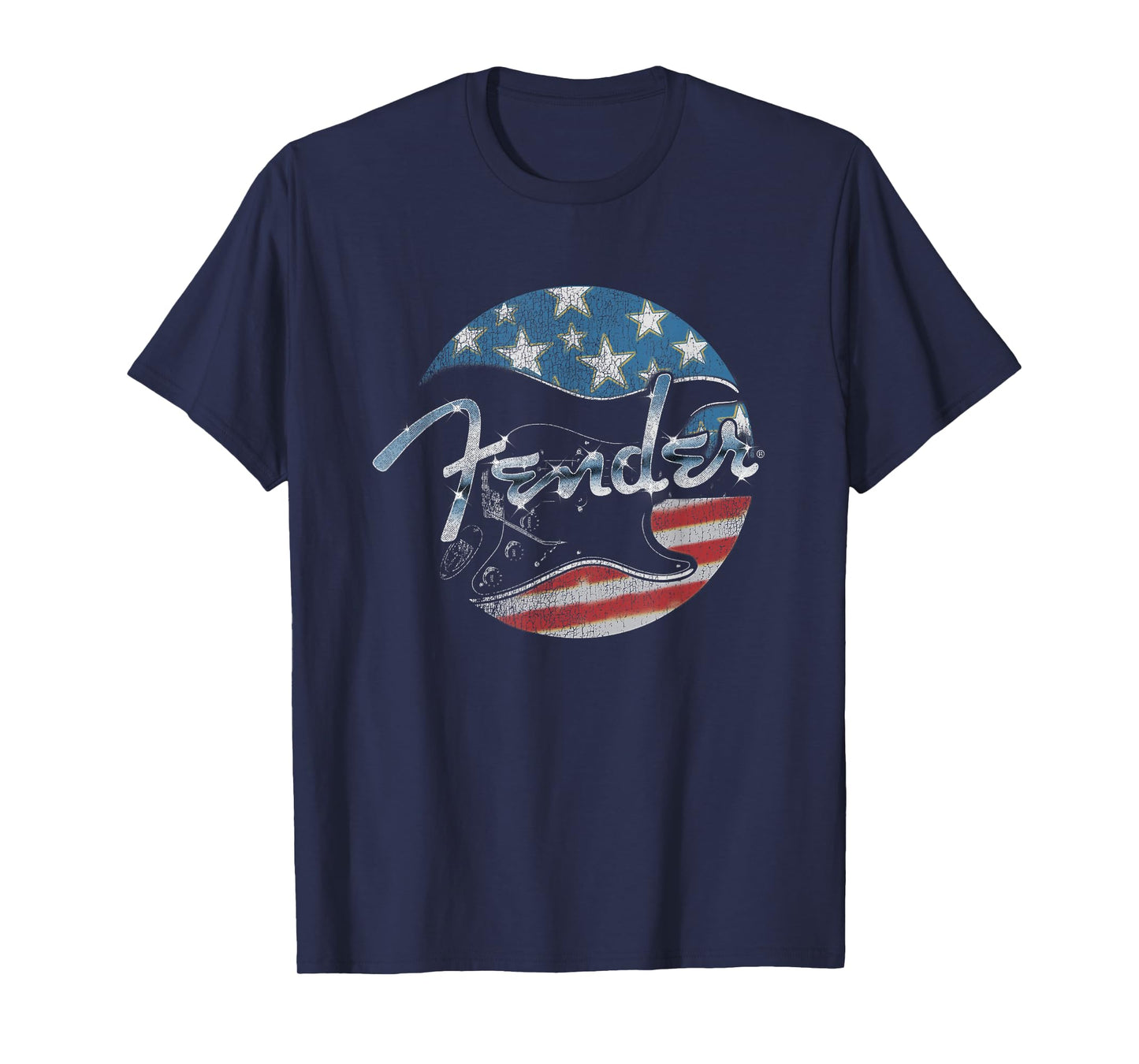 Fender 4th Of July Red White & Rock Vintage Badge T-Shirt