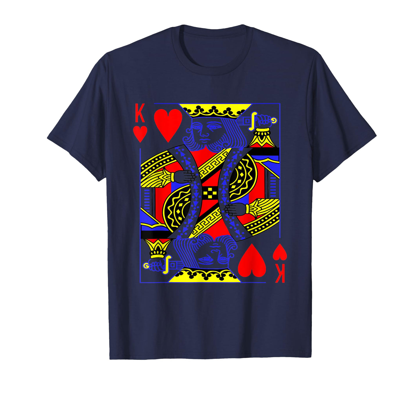 Funny King of Hearts Costume Magic Poker Card Math Geek T-Shirt