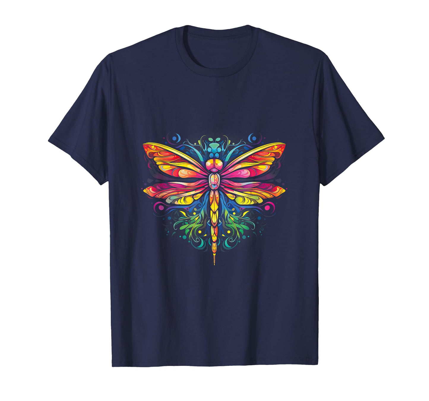 Dragonfly Colorful Dragonflies Hippie 70s Peace T-Shirt
