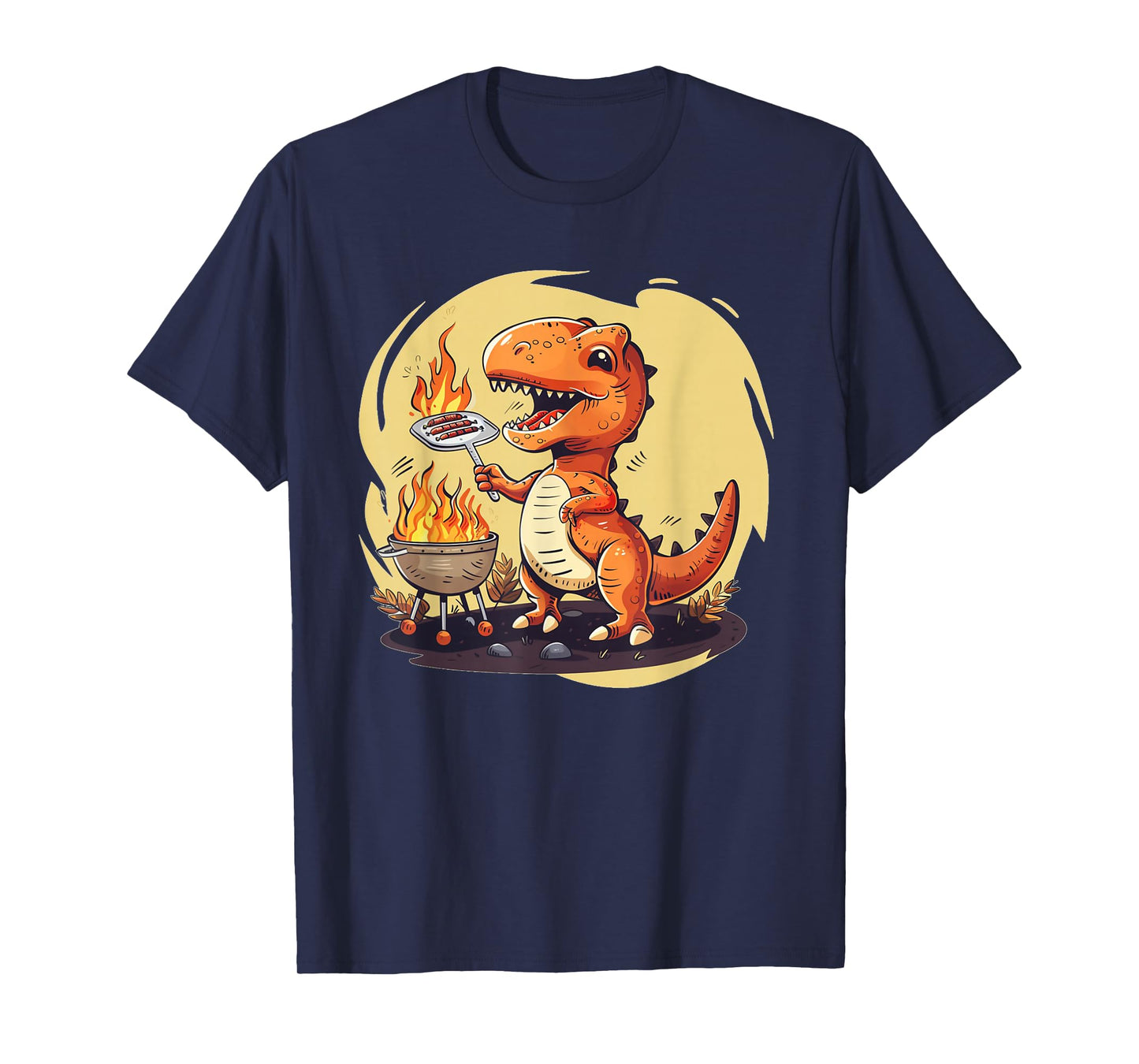 Funny Summer Barbecue for Dinosaur Boys and Girls T-Shirt