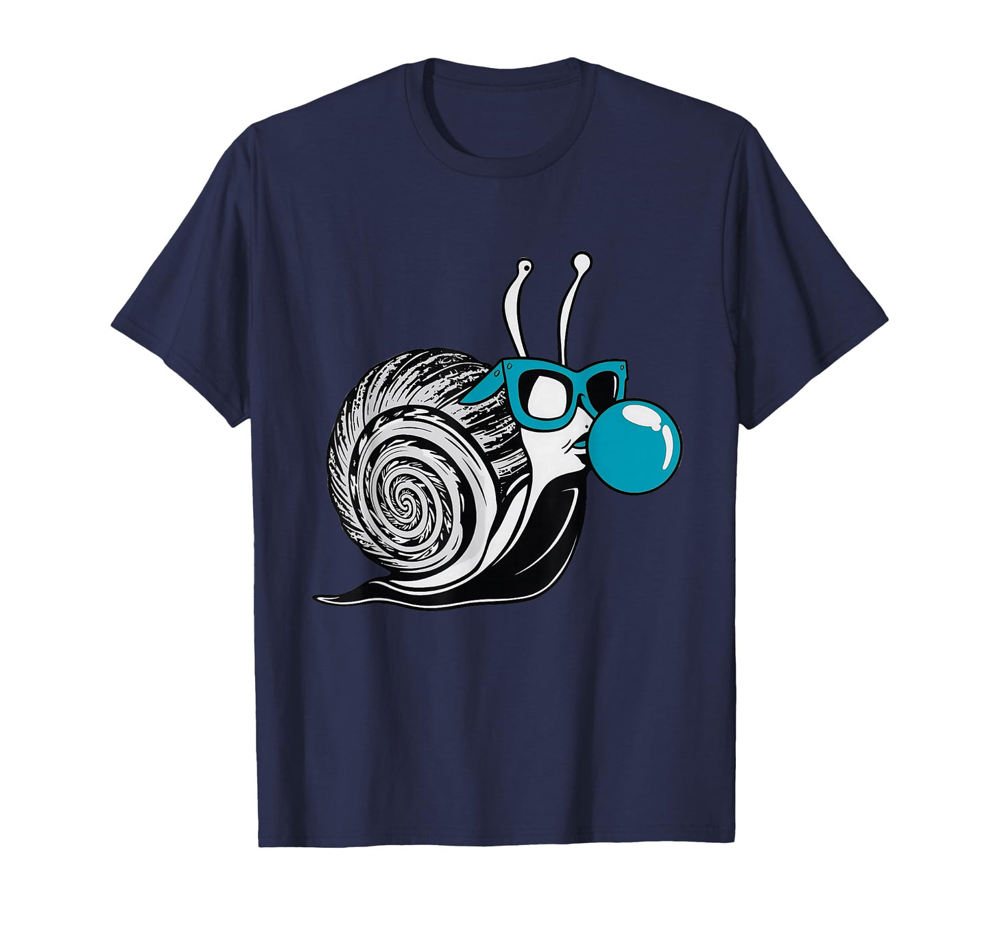 Funky Snail with Sunglasses and Bubblegum Design T-Shirt