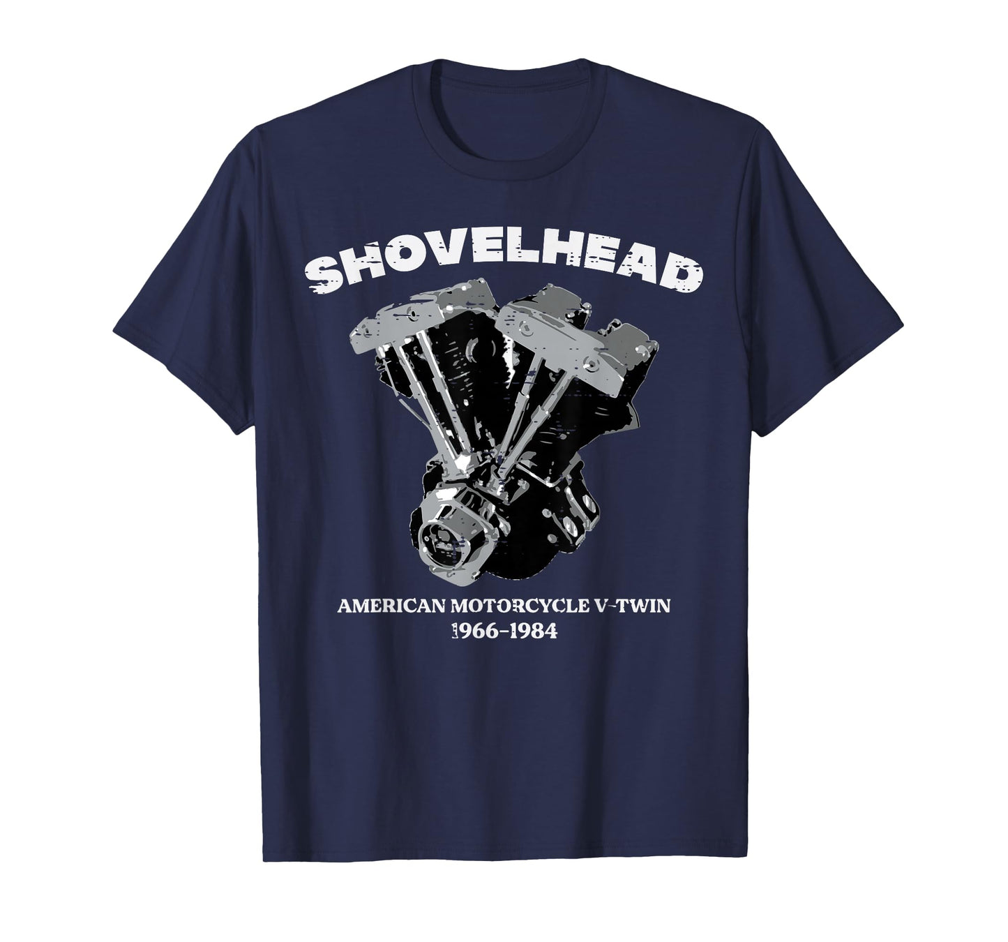Biker Shovelhead Motorcycle Engine Vintage Men Women Kids T-Shirt