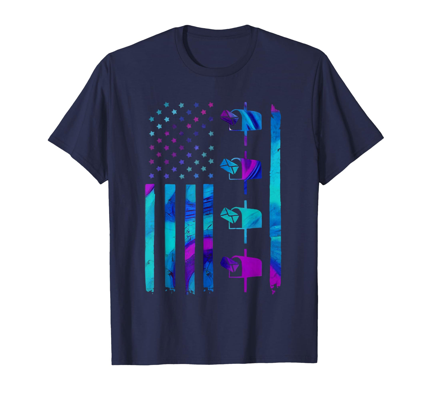 Vintage Postal Worker American Flag US Postal Service T-Shirt